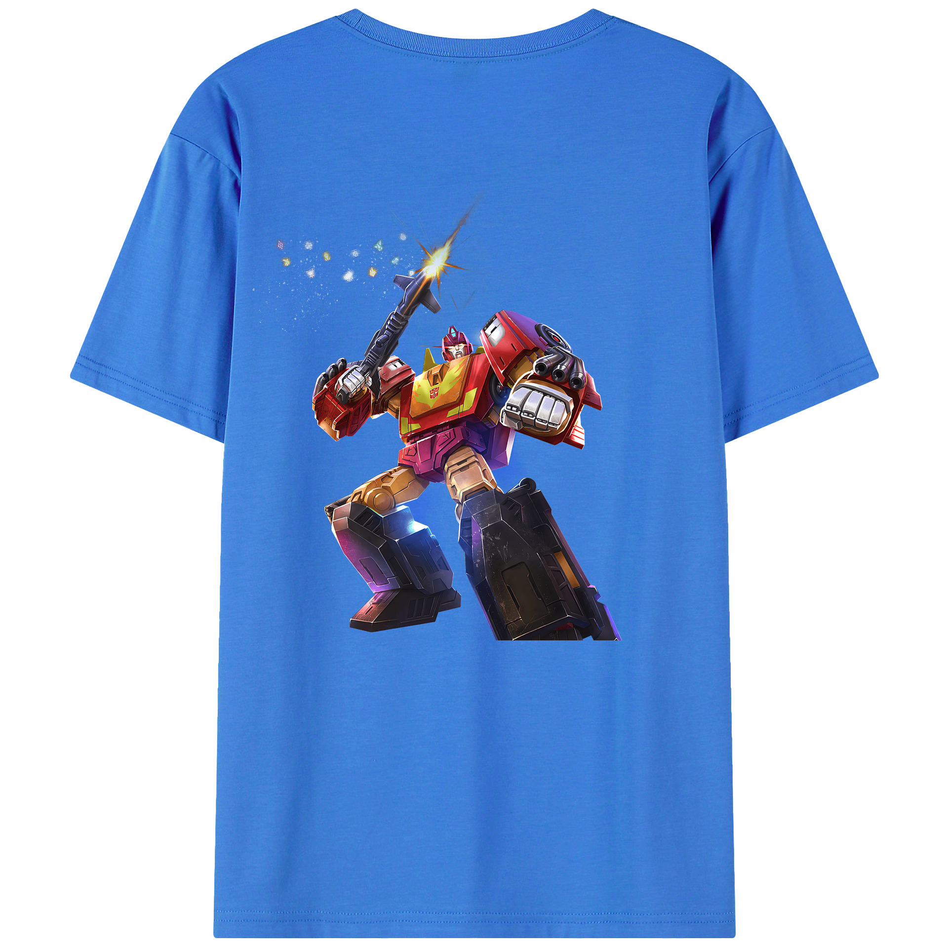 （画像用） Transformers トランスフォーマー 綿100％ メンズ半袖Tシャツ（バックプリント） 通気性