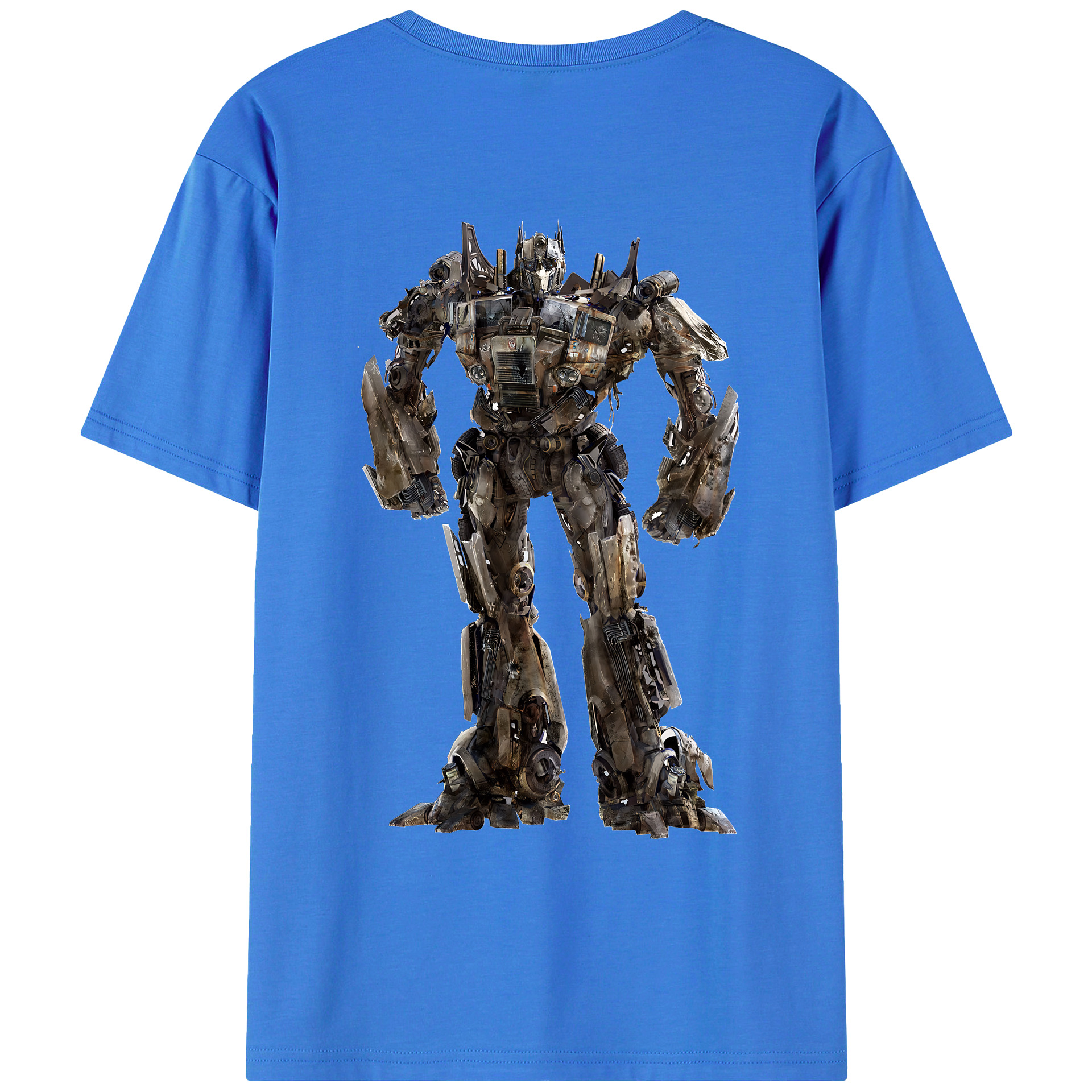 （画像用） Transformers トランスフォーマー 綿100％ メンズ半袖Tシャツ（バックプリント） 通気性