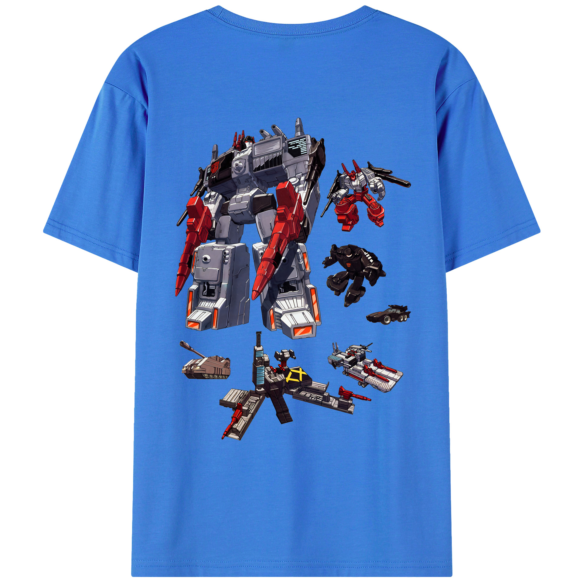 （画像用） Transformers トランスフォーマー 綿100％ メンズ半袖Tシャツ（バックプリント） 通気性