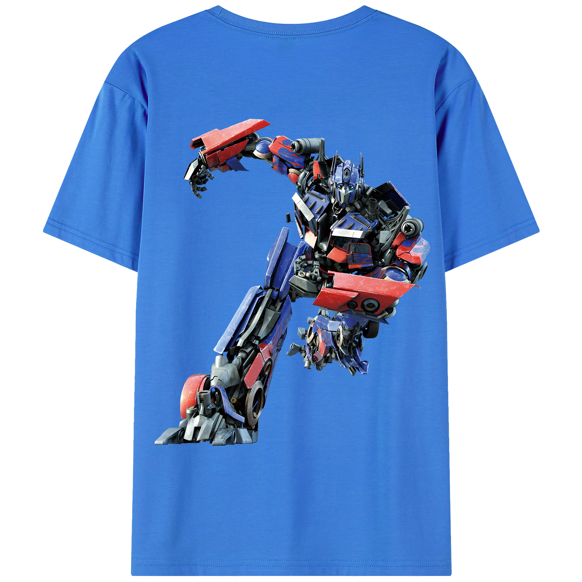 （画像用） Transformers トランスフォーマー 綿100％ メンズ半袖Tシャツ（バックプリント） 通気性