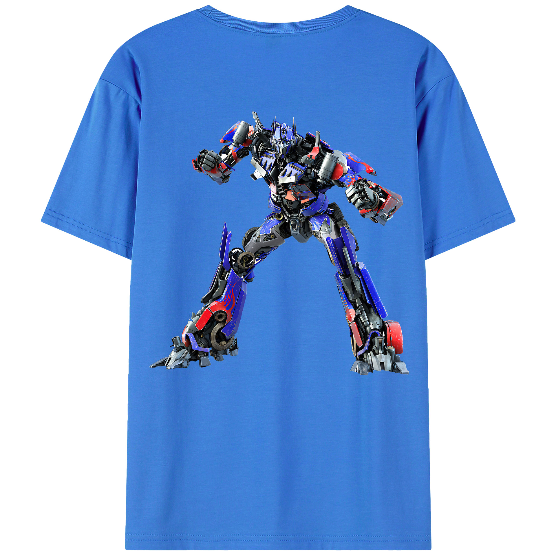 （画像用） Transformers トランスフォーマー 綿100％ メンズ半袖Tシャツ（バックプリント） 通気性