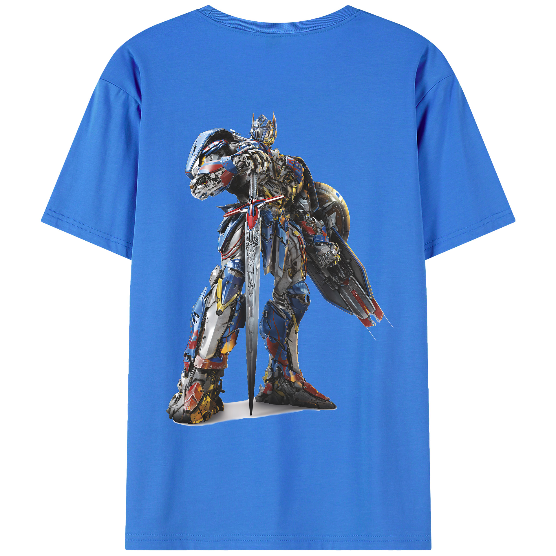 （画像用） Transformers トランスフォーマー 綿100％ メンズ半袖Tシャツ（バックプリント） 通気性