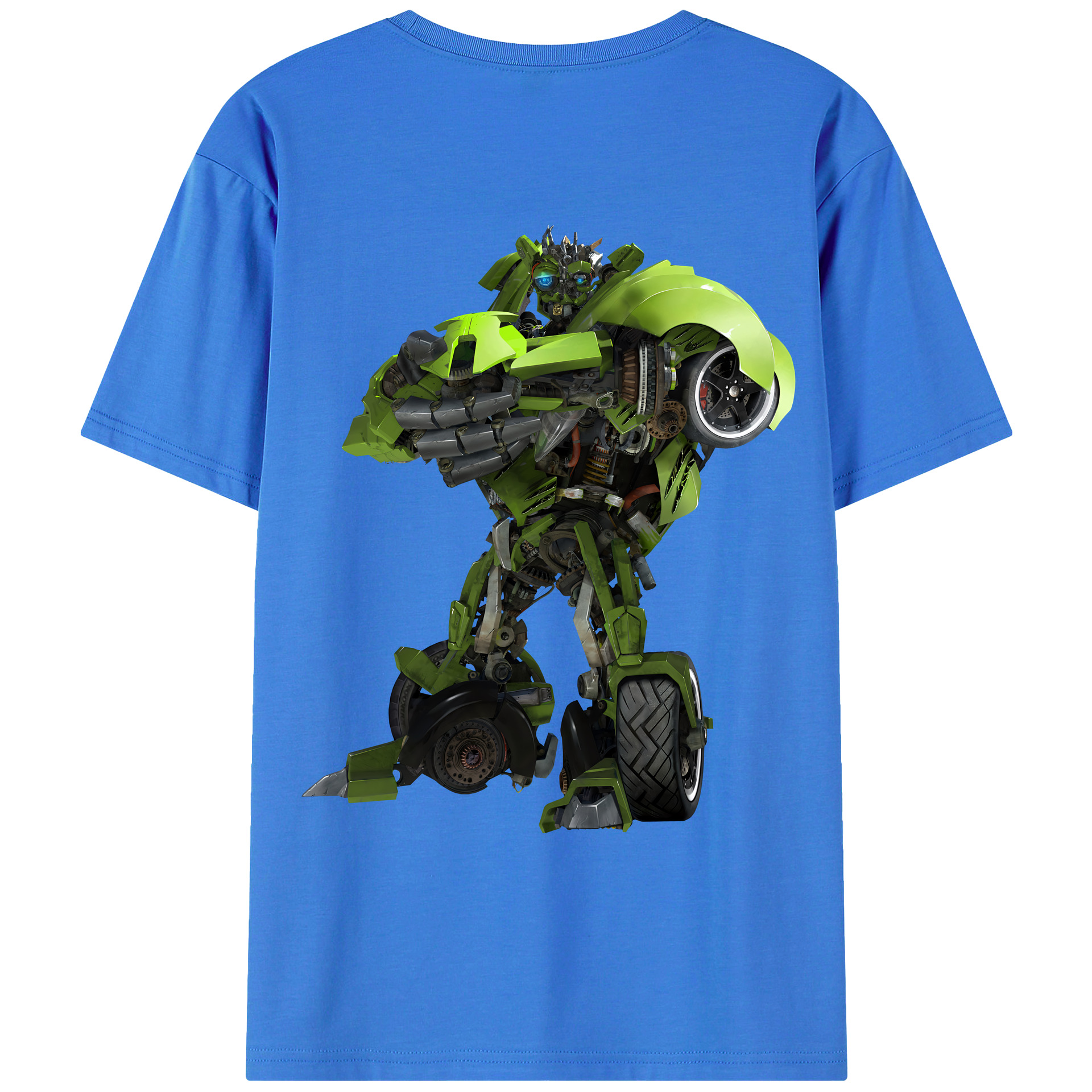 （画像用） Transformers トランスフォーマー 綿100％ メンズ半袖Tシャツ（バックプリント） 通気性