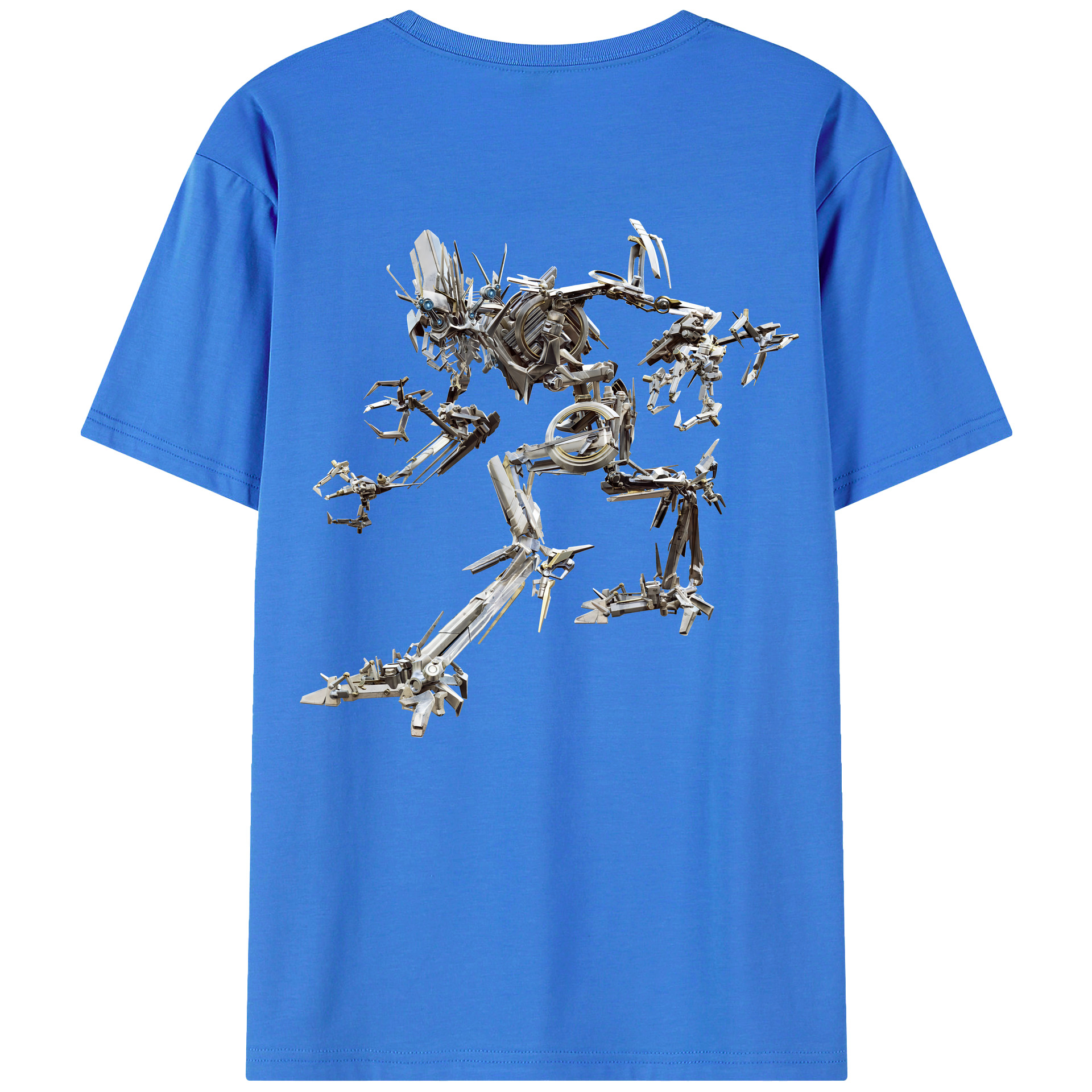（画像用） Transformers トランスフォーマー 綿100％ メンズ半袖Tシャツ（バックプリント） 通気性