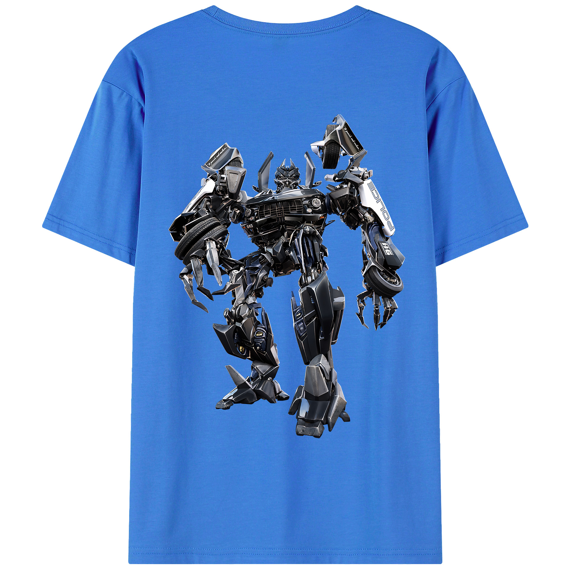 （画像用） Transformers トランスフォーマー 綿100％ メンズ半袖Tシャツ（バックプリント） 通気性