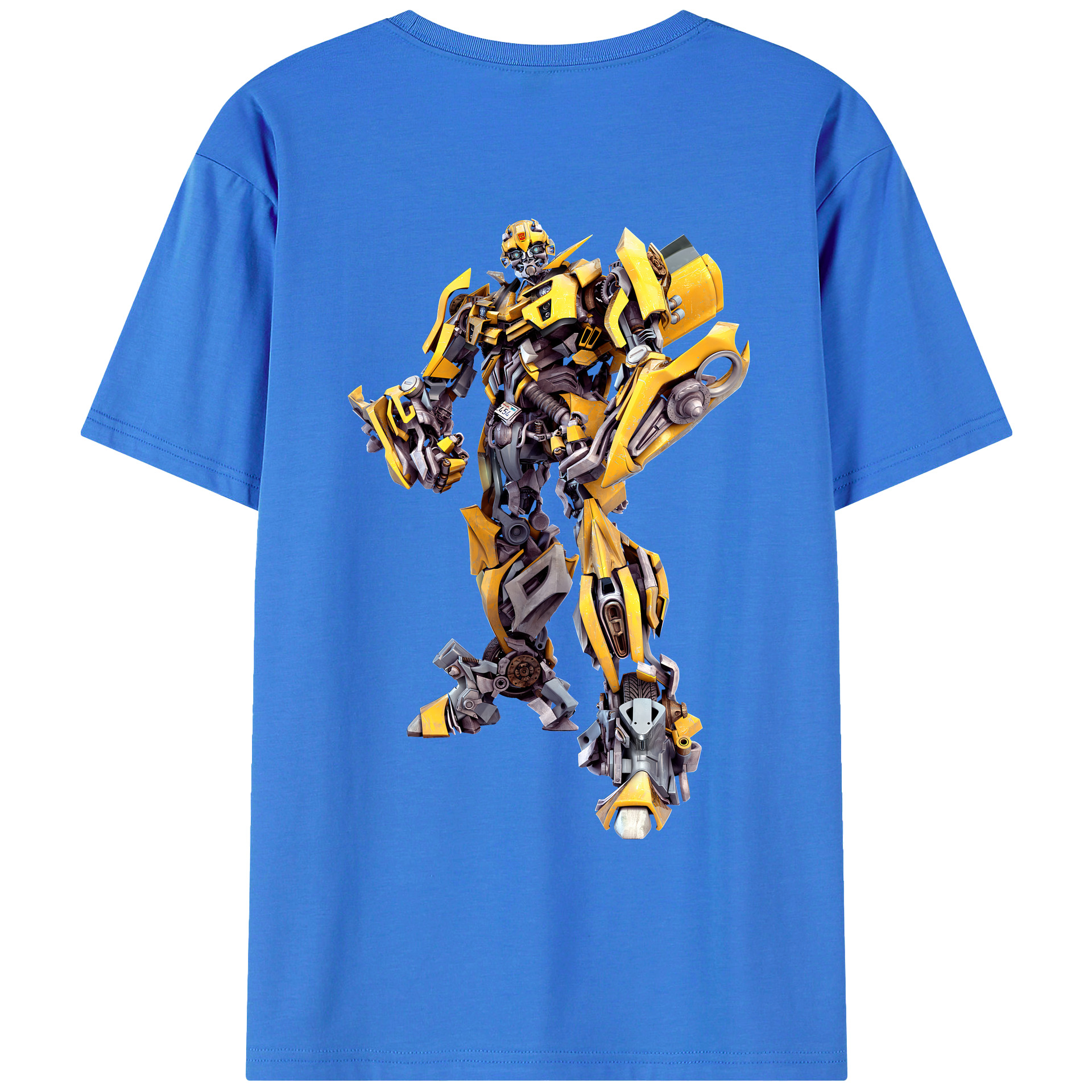 （画像用） Transformers トランスフォーマー 綿100％ メンズ半袖Tシャツ（バックプリント） 通気性