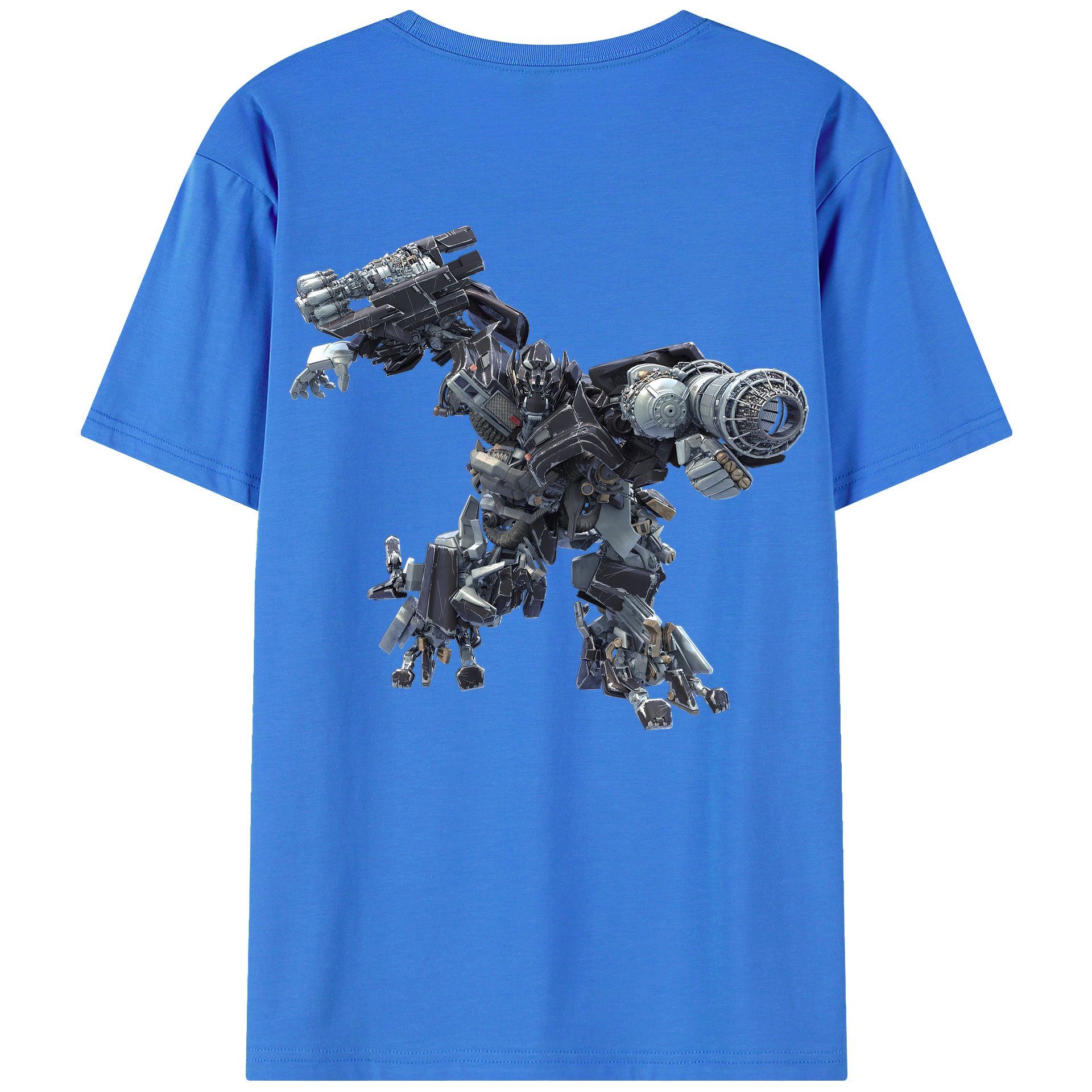 （画像用） Transformers トランスフォーマー 綿100％ メンズ半袖Tシャツ（バックプリント） 通気性