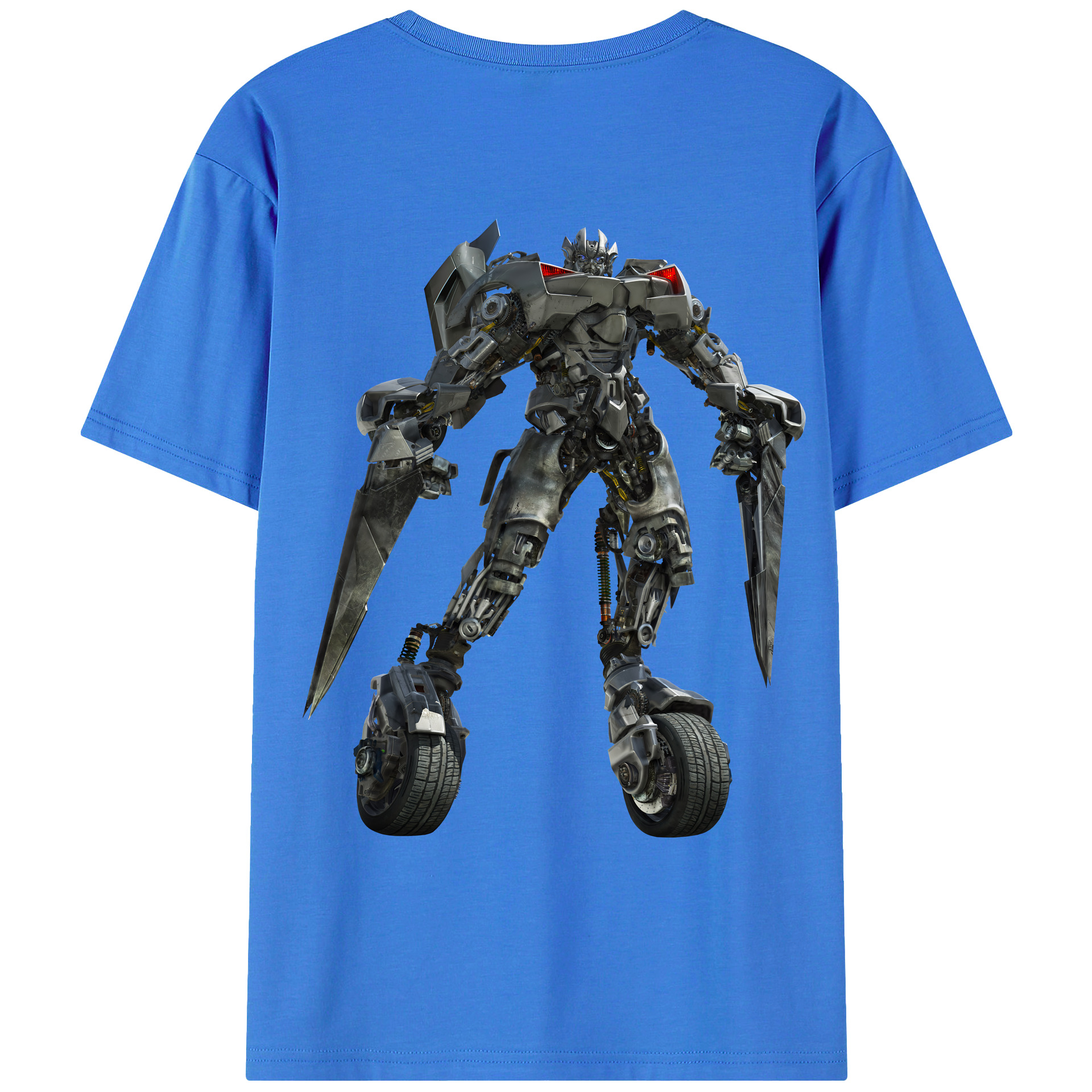 （画像用） Transformers トランスフォーマー 綿100％ メンズ半袖Tシャツ（バックプリント） 通気性