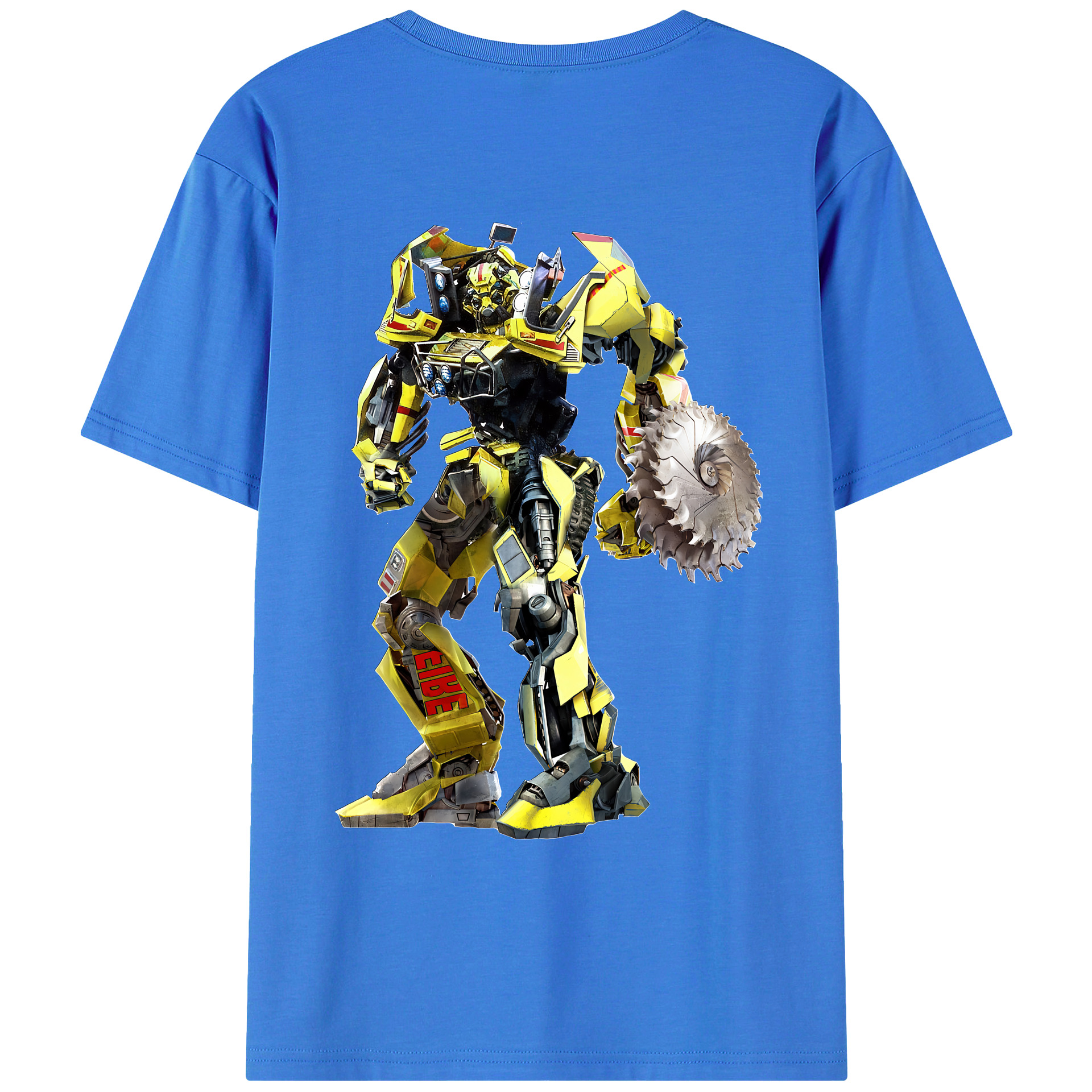 （画像用） Transformers トランスフォーマー 綿100％ メンズ半袖Tシャツ（バックプリント） 通気性