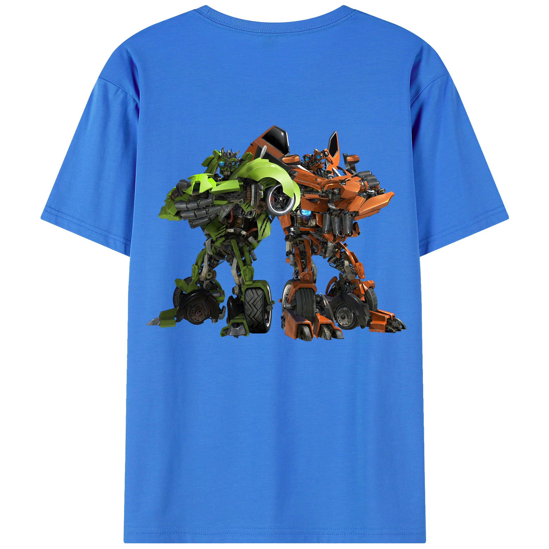 （画像用） Transformers トランスフォーマー 綿100％ メンズ半袖Tシャツ（バックプリント） 通気性
