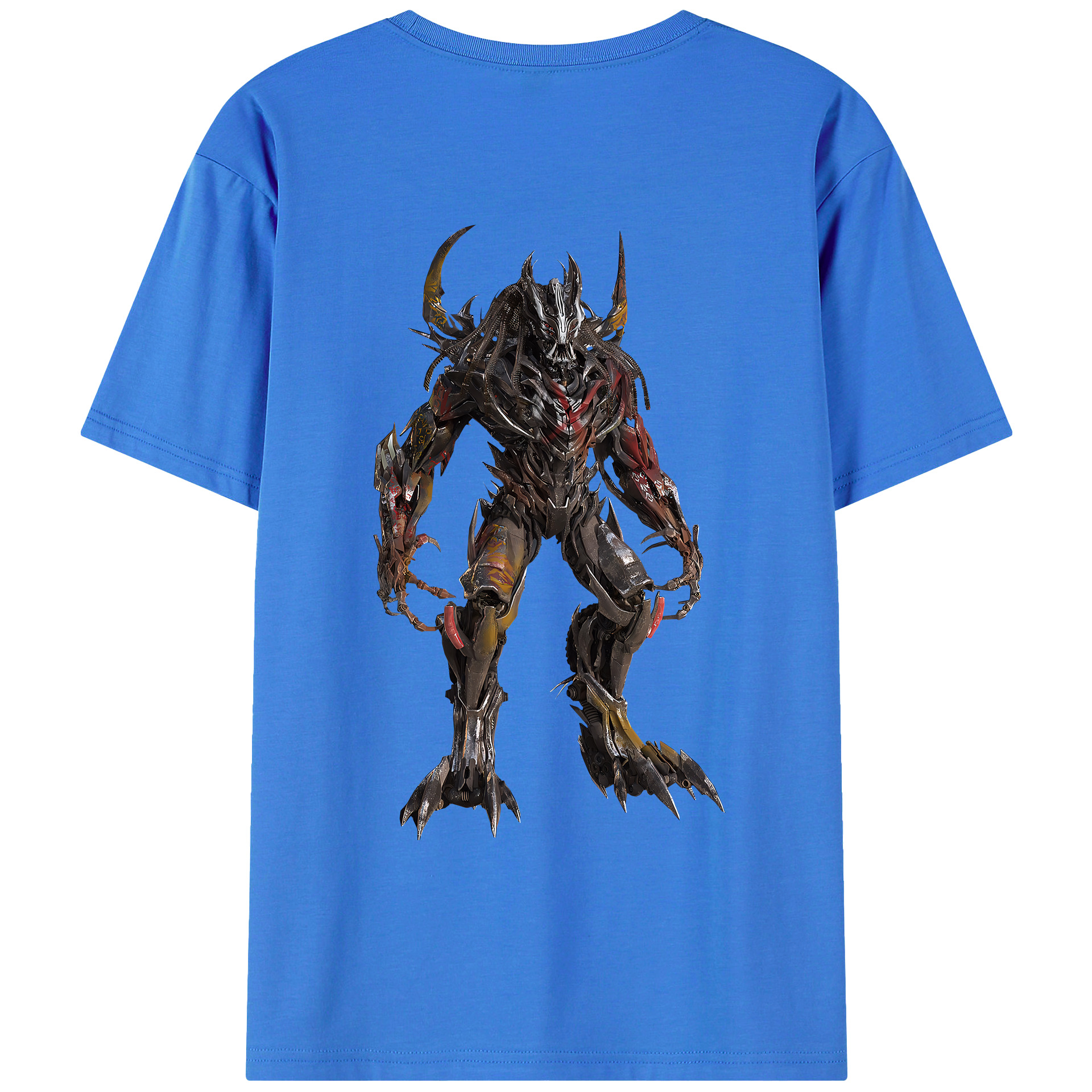 （画像用） Transformers トランスフォーマー 綿100％ メンズ半袖Tシャツ（バックプリント） 通気性