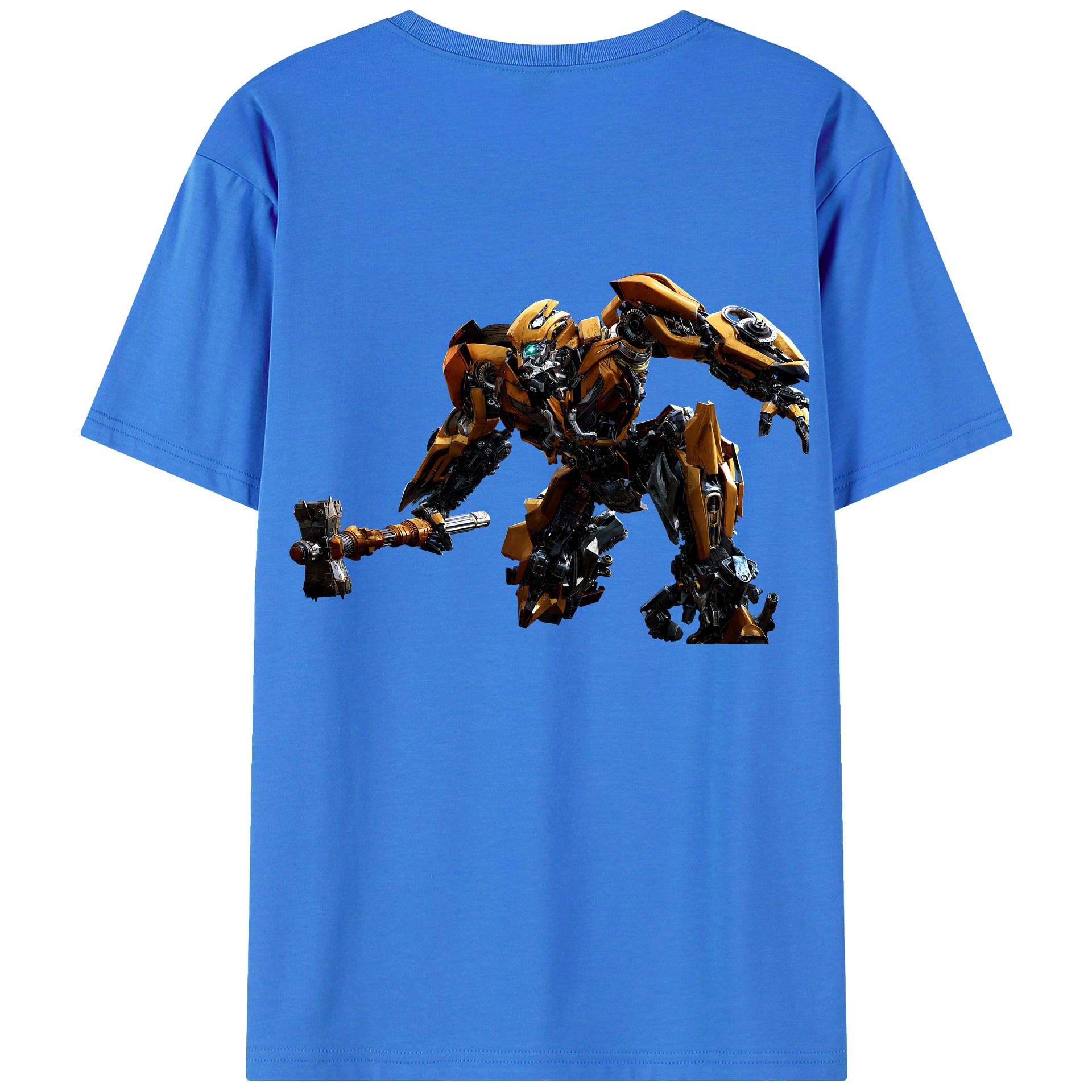 （画像用） Transformers トランスフォーマー 綿100％ メンズ半袖Tシャツ（バックプリント） 通気性