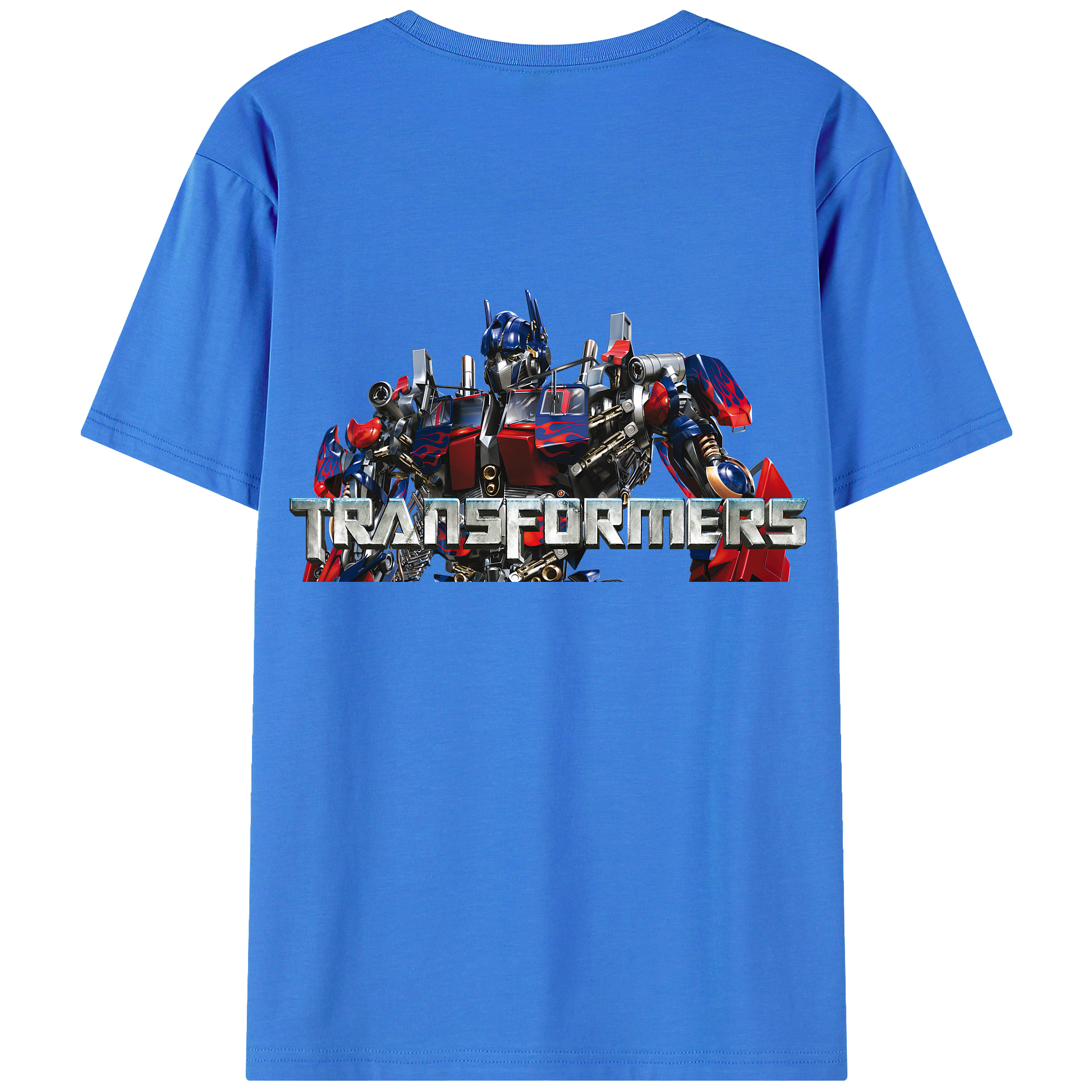 （画像用） Transformers トランスフォーマー 綿100％ メンズ半袖Tシャツ（バックプリント） 通気性