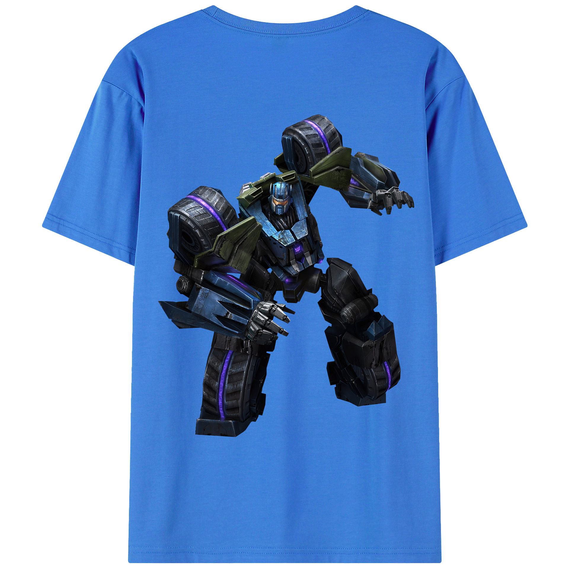 （画像用） Transformers トランスフォーマー 綿100％ メンズ半袖Tシャツ（バックプリント） 通気性