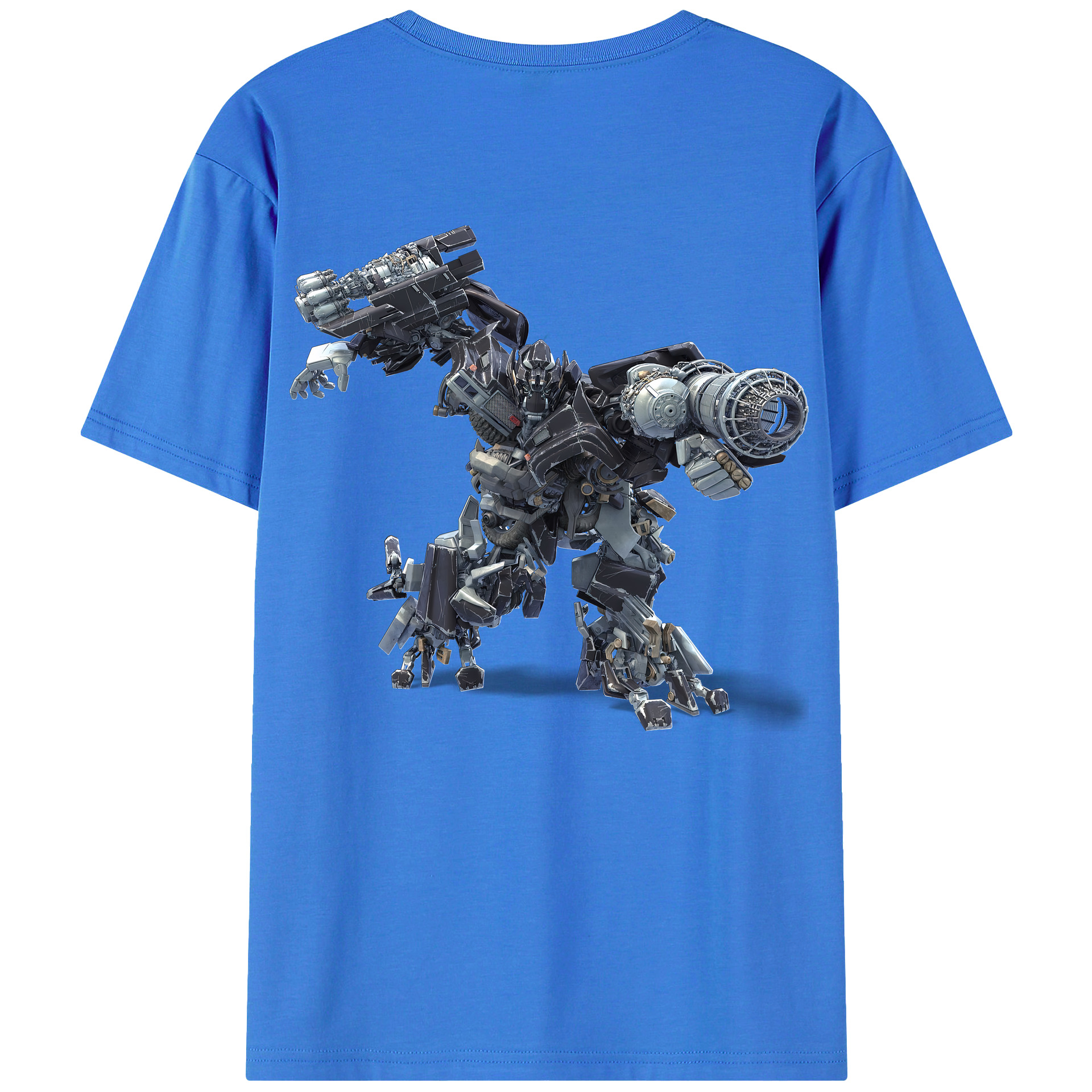（画像用） Transformers トランスフォーマー 綿100％ メンズ半袖Tシャツ（バックプリント） 通気性