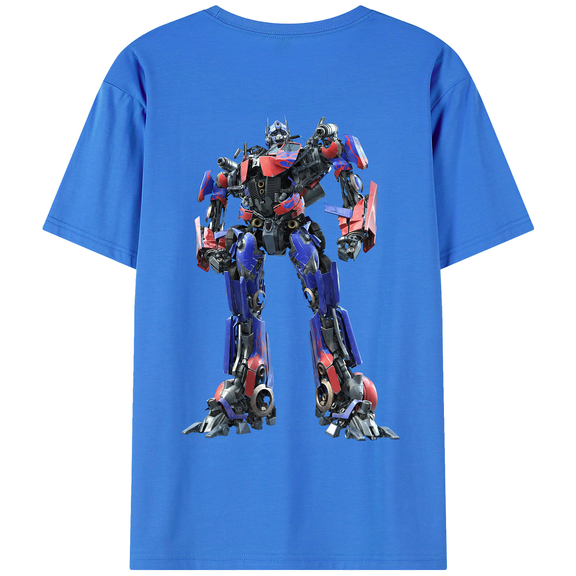 （画像用） Transformers トランスフォーマー 綿100％ メンズ半袖Tシャツ（バックプリント） 通気性