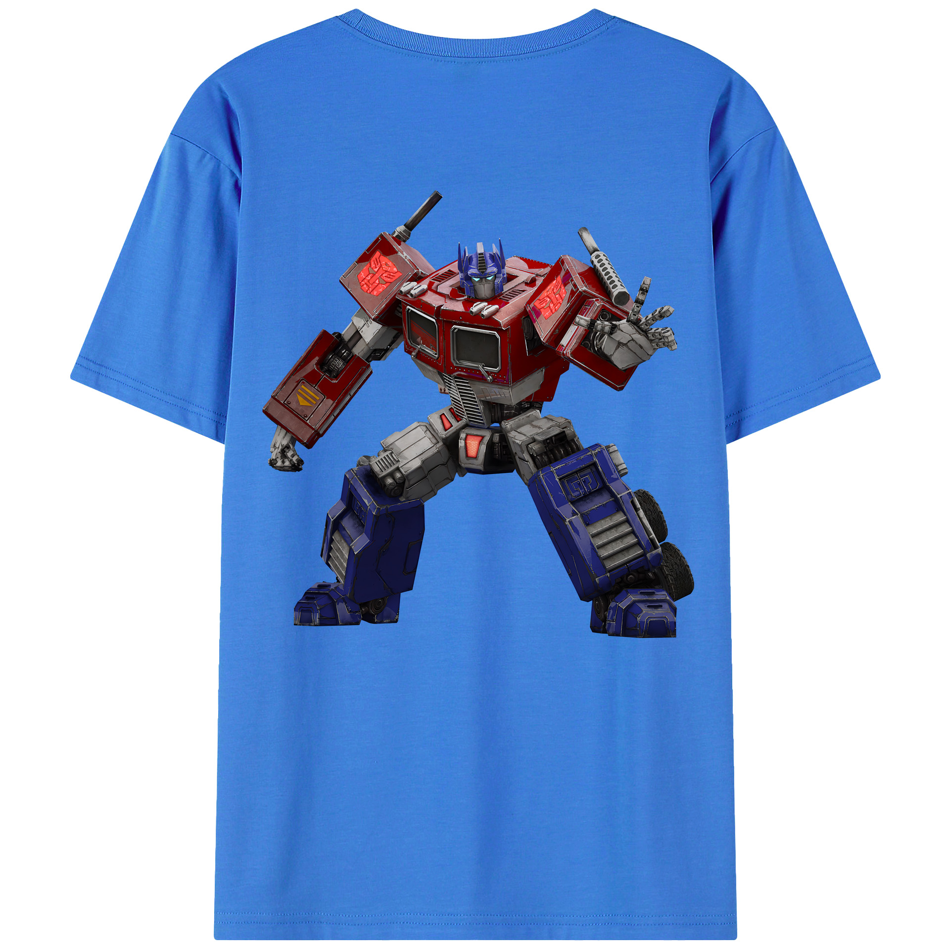 （画像用） Transformers トランスフォーマー 綿100％ メンズ半袖Tシャツ（バックプリント） 通気性