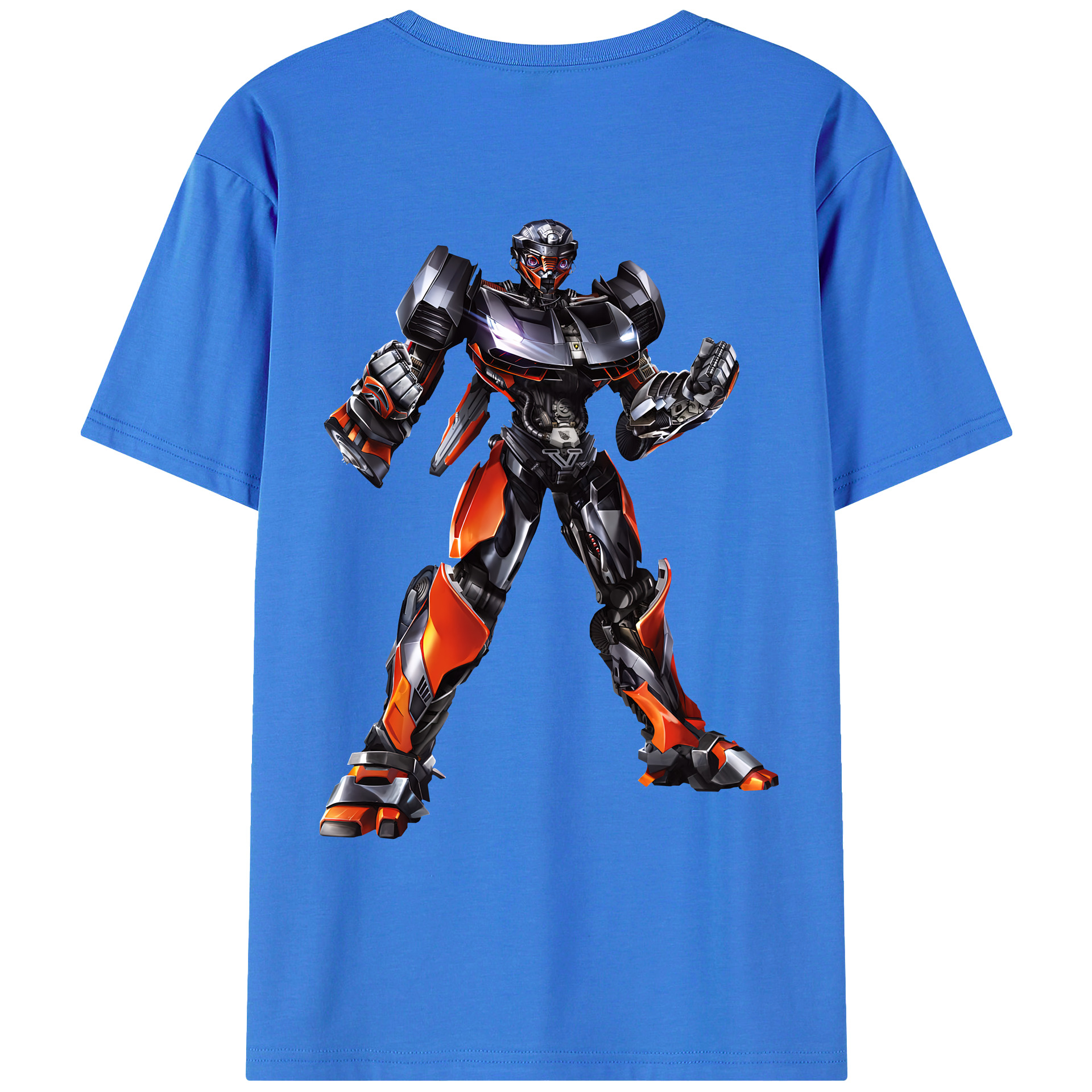 （画像用） Transformers トランスフォーマー 綿100％ メンズ半袖Tシャツ（バックプリント） 通気性