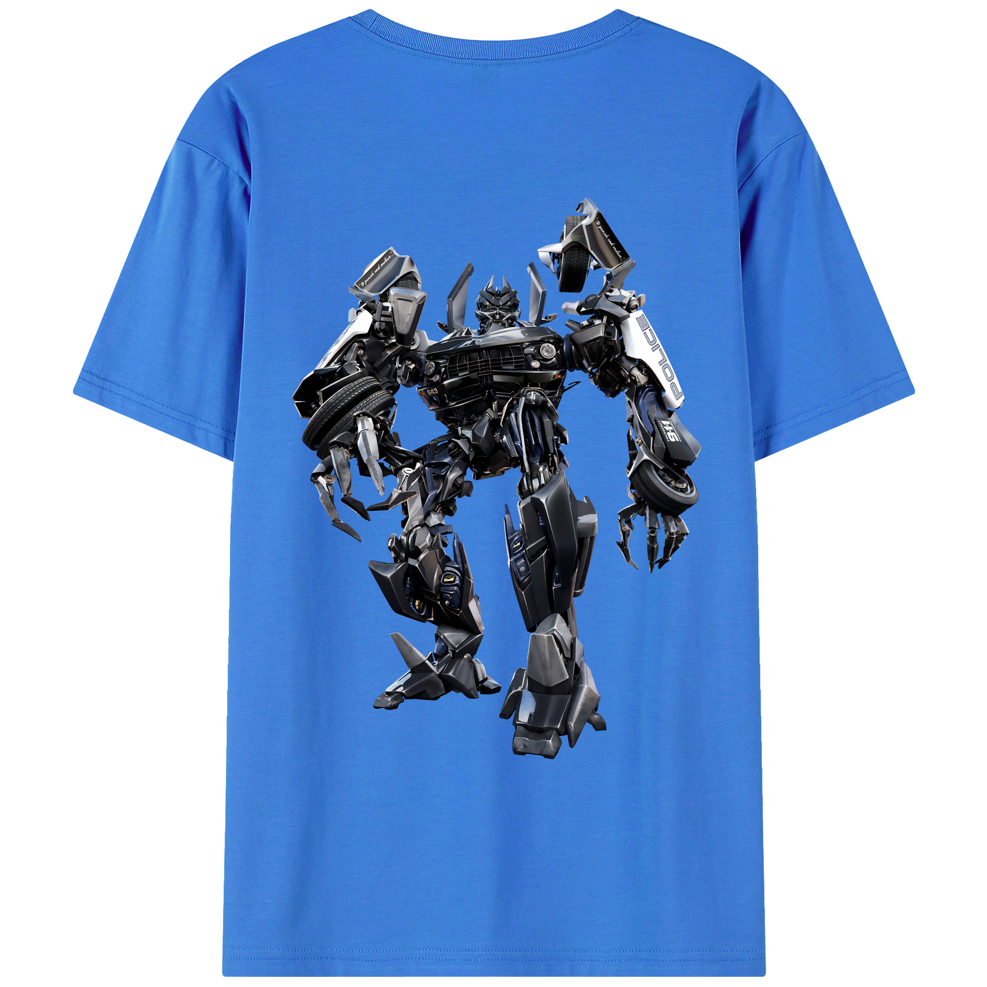 （画像用） Transformers トランスフォーマー 綿100％ メンズ半袖Tシャツ（バックプリント） 通気性