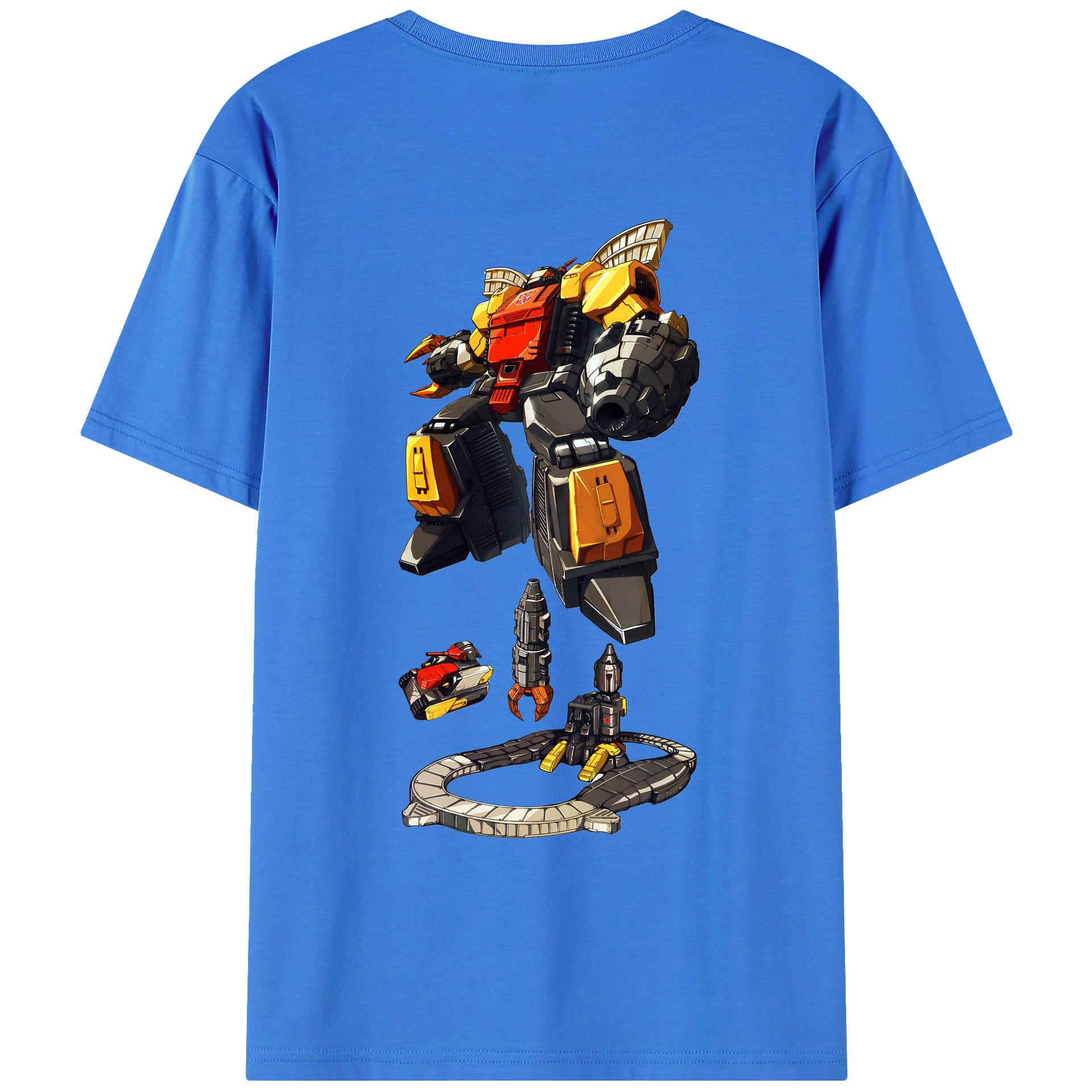 （画像用） Transformers トランスフォーマー 綿100％ メンズ半袖Tシャツ（バックプリント） 通気性