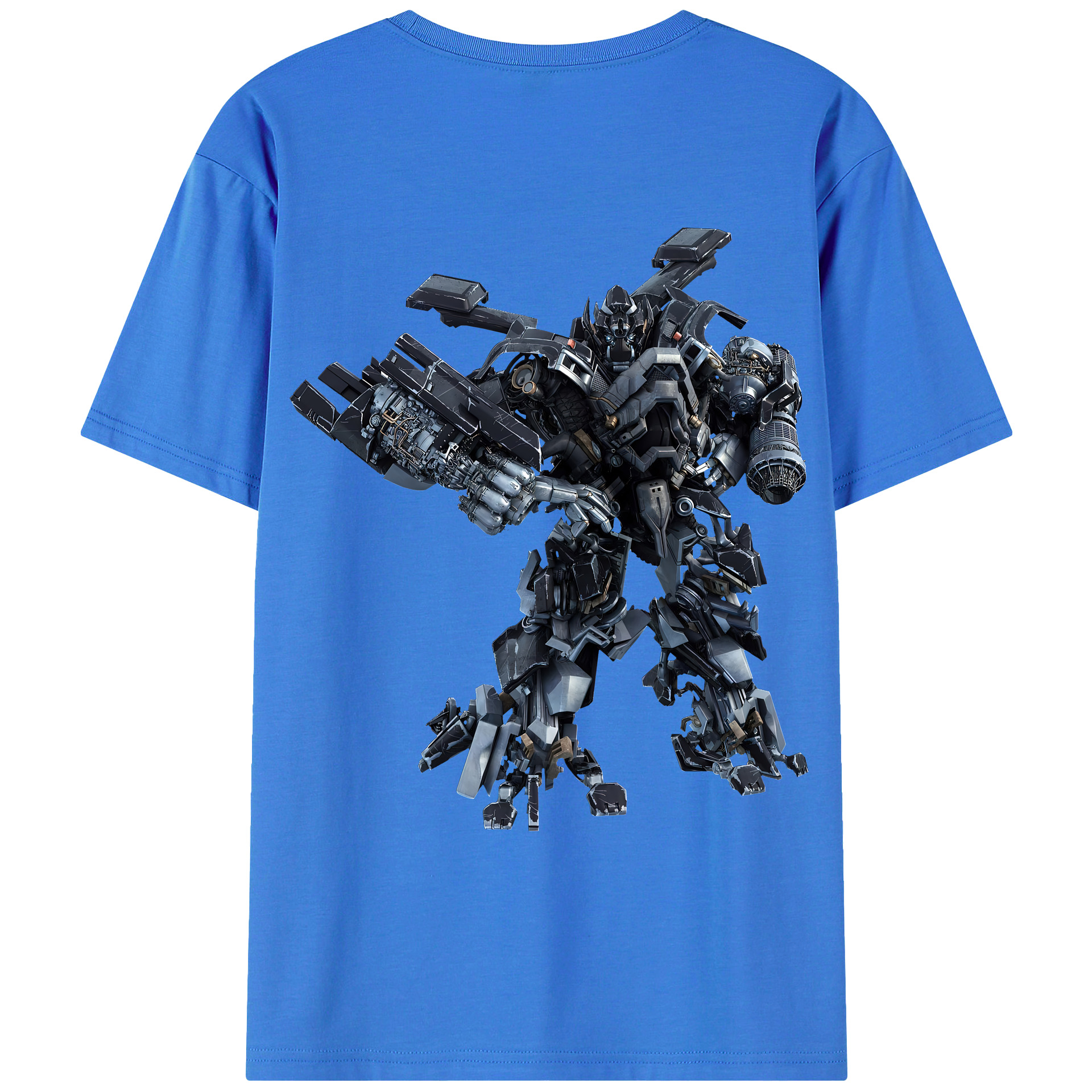 （画像用） Transformers トランスフォーマー 綿100％ メンズ半袖Tシャツ（バックプリント） 通気性