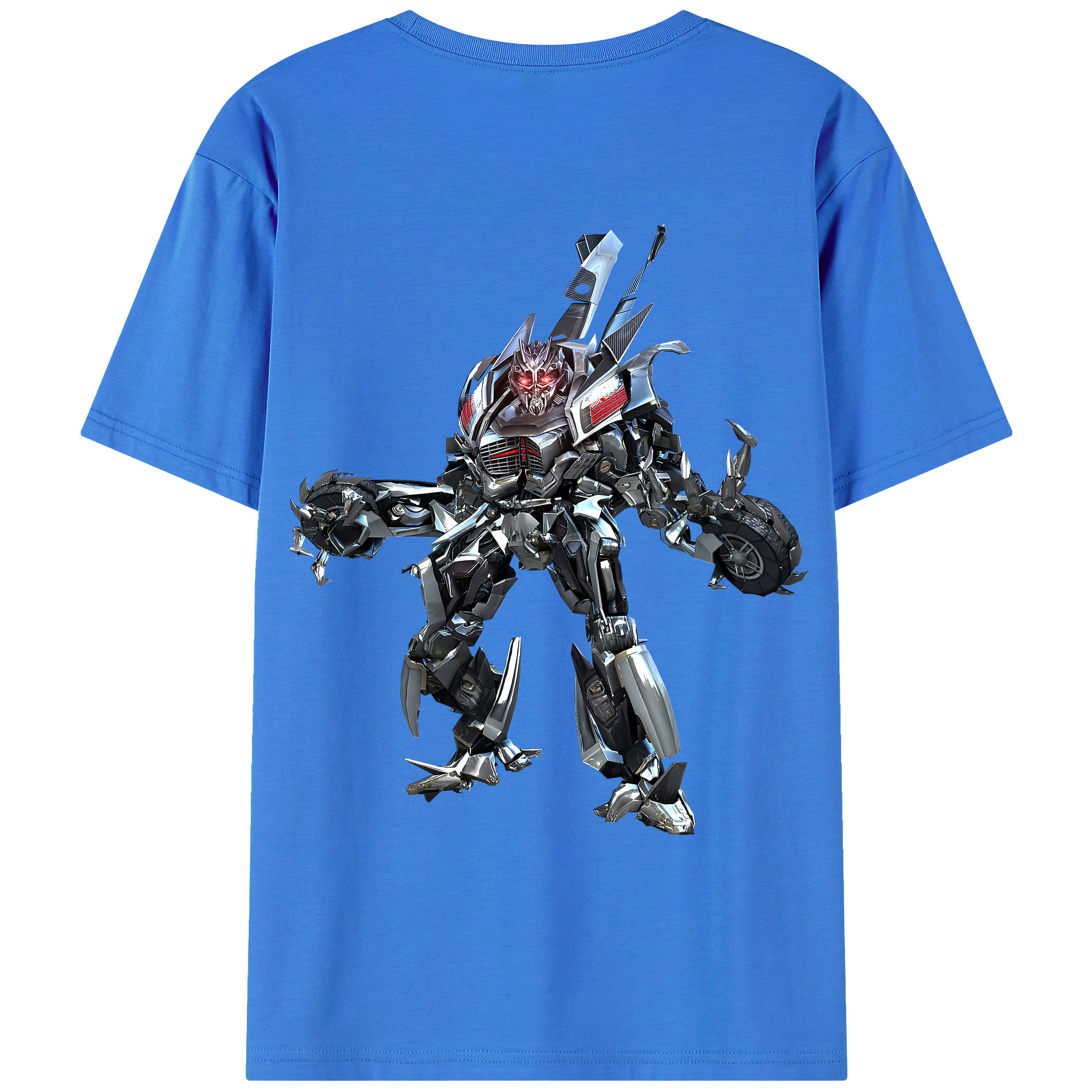 （画像用） Transformers トランスフォーマー 綿100％ メンズ半袖Tシャツ（バックプリント） 通気性