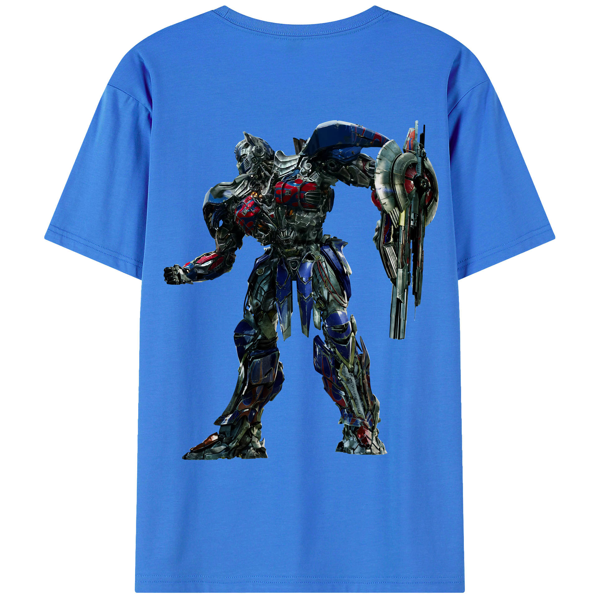 （画像用） Transformers トランスフォーマー 綿100％ メンズ半袖Tシャツ（バックプリント） 通気性