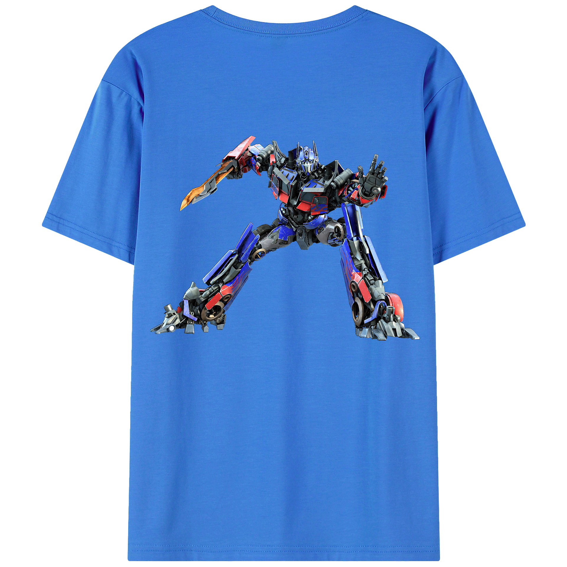 （画像用） Transformers トランスフォーマー 綿100％ メンズ半袖Tシャツ（バックプリント） 通気性