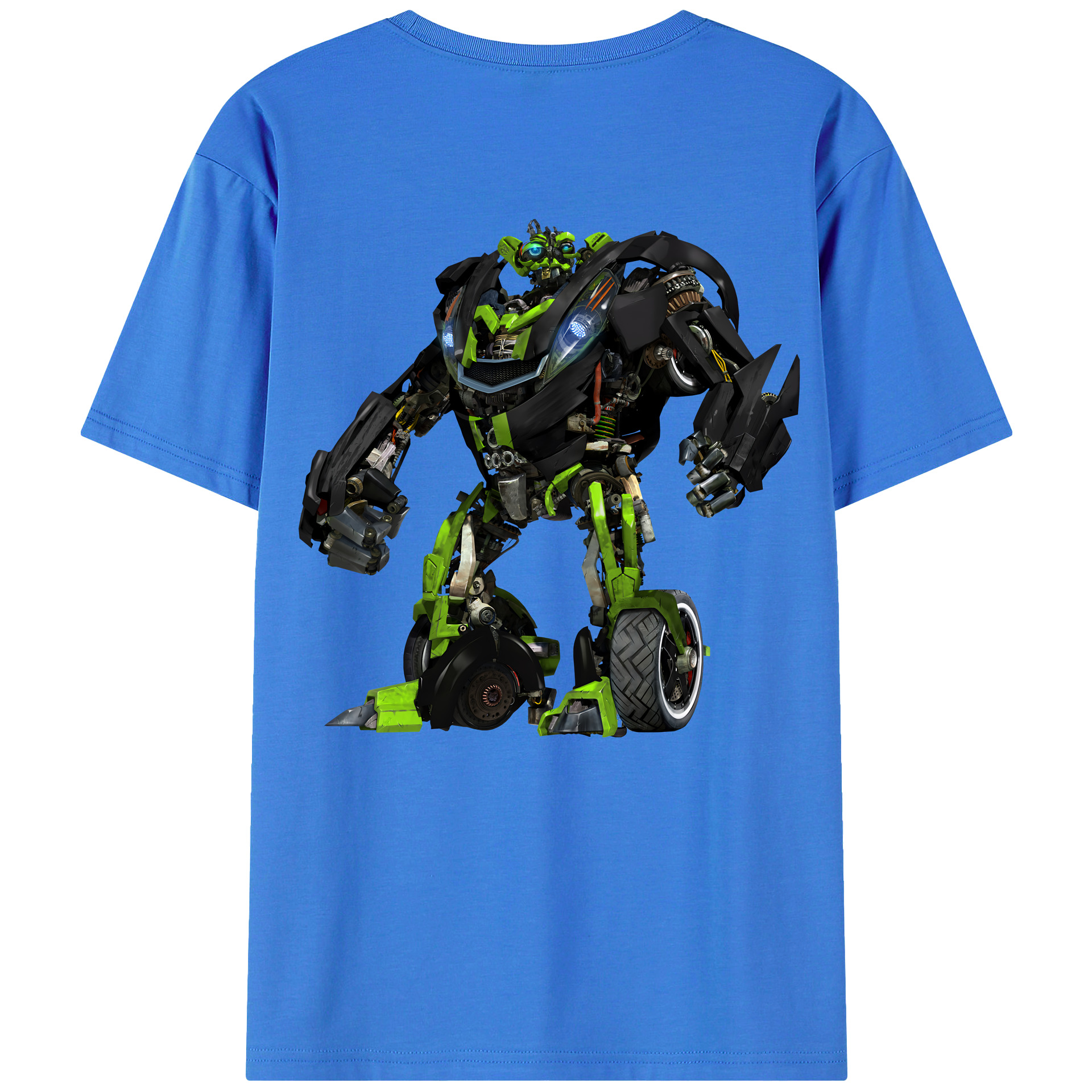 （画像用） Transformers トランスフォーマー 綿100％ メンズ半袖Tシャツ（バックプリント） 通気性