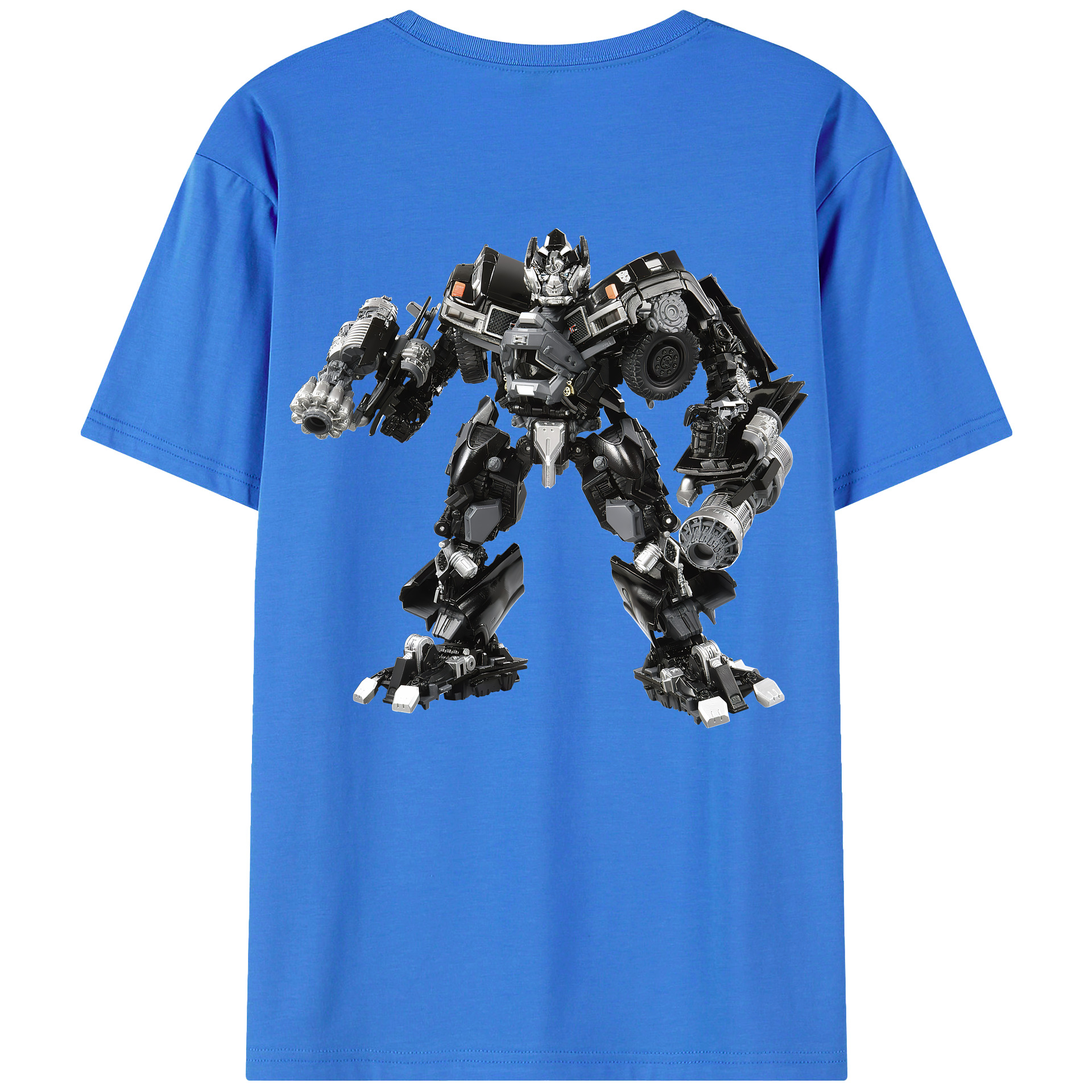 （画像用） Transformers トランスフォーマー 綿100％ メンズ半袖Tシャツ（バックプリント） 通気性