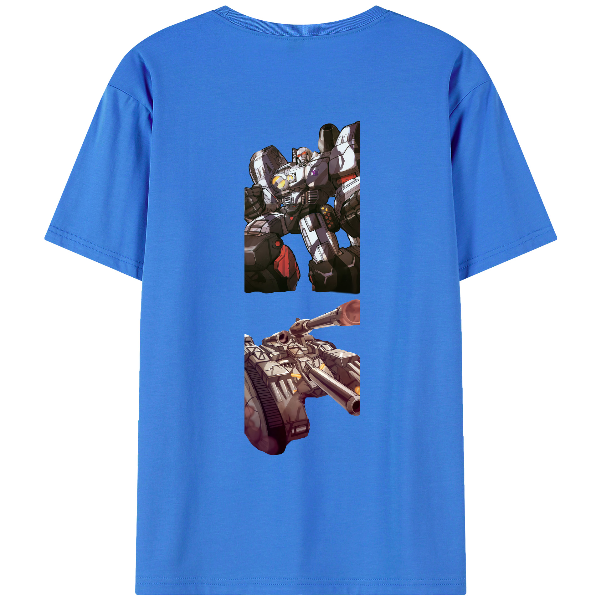 （画像用） Transformers トランスフォーマー 綿100％ メンズ半袖Tシャツ（バックプリント） 通気性