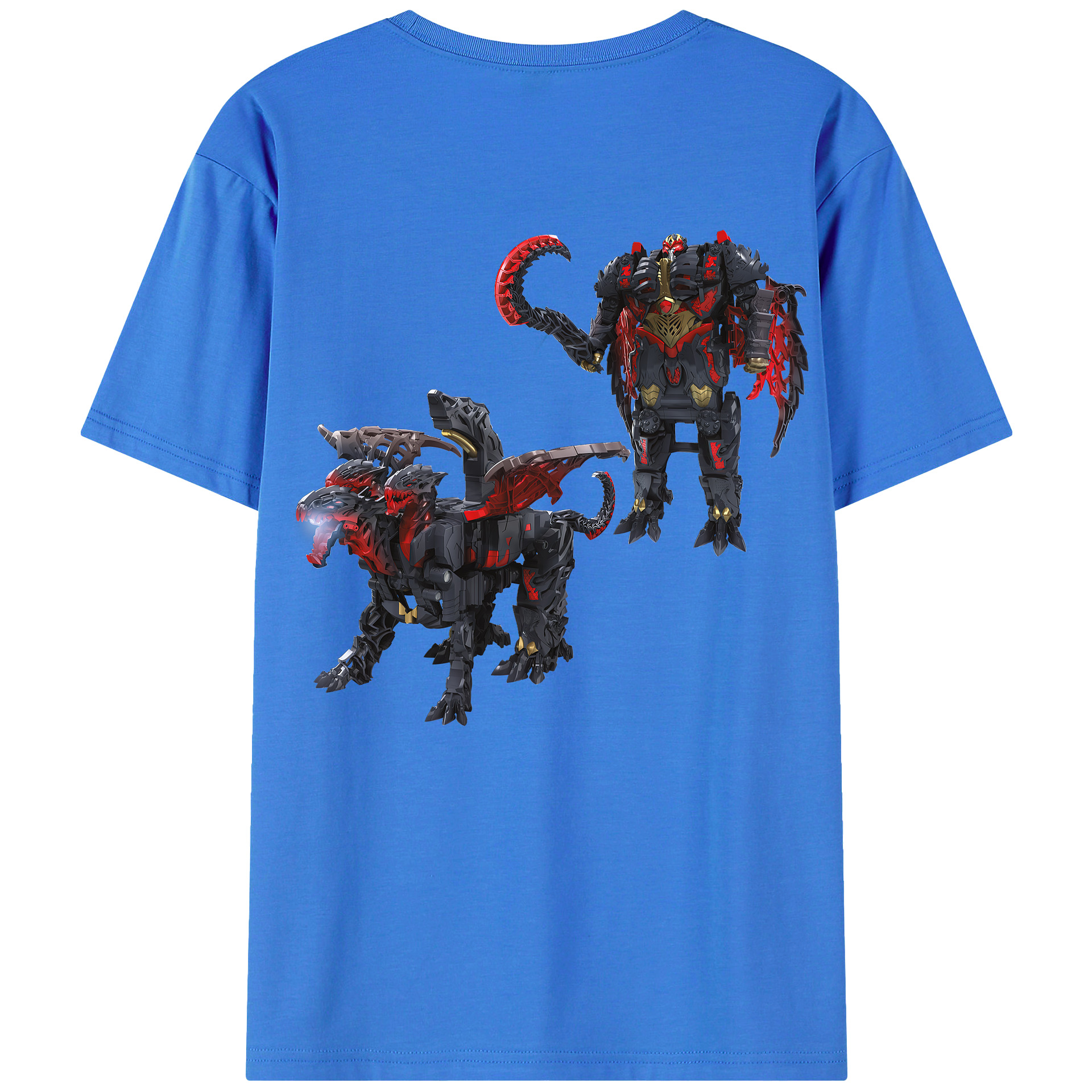 （画像用） Transformers トランスフォーマー 綿100％ メンズ半袖Tシャツ（バックプリント） 通気性