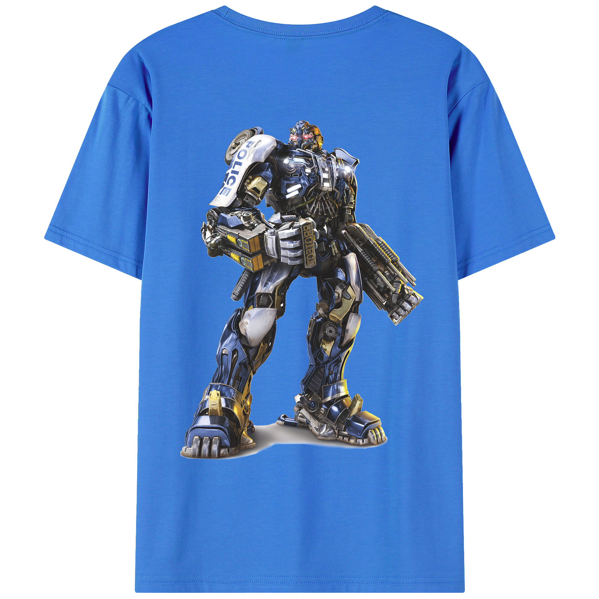 （画像用） Transformers トランスフォーマー 綿100％ メンズ半袖Tシャツ（バックプリント） 通気性