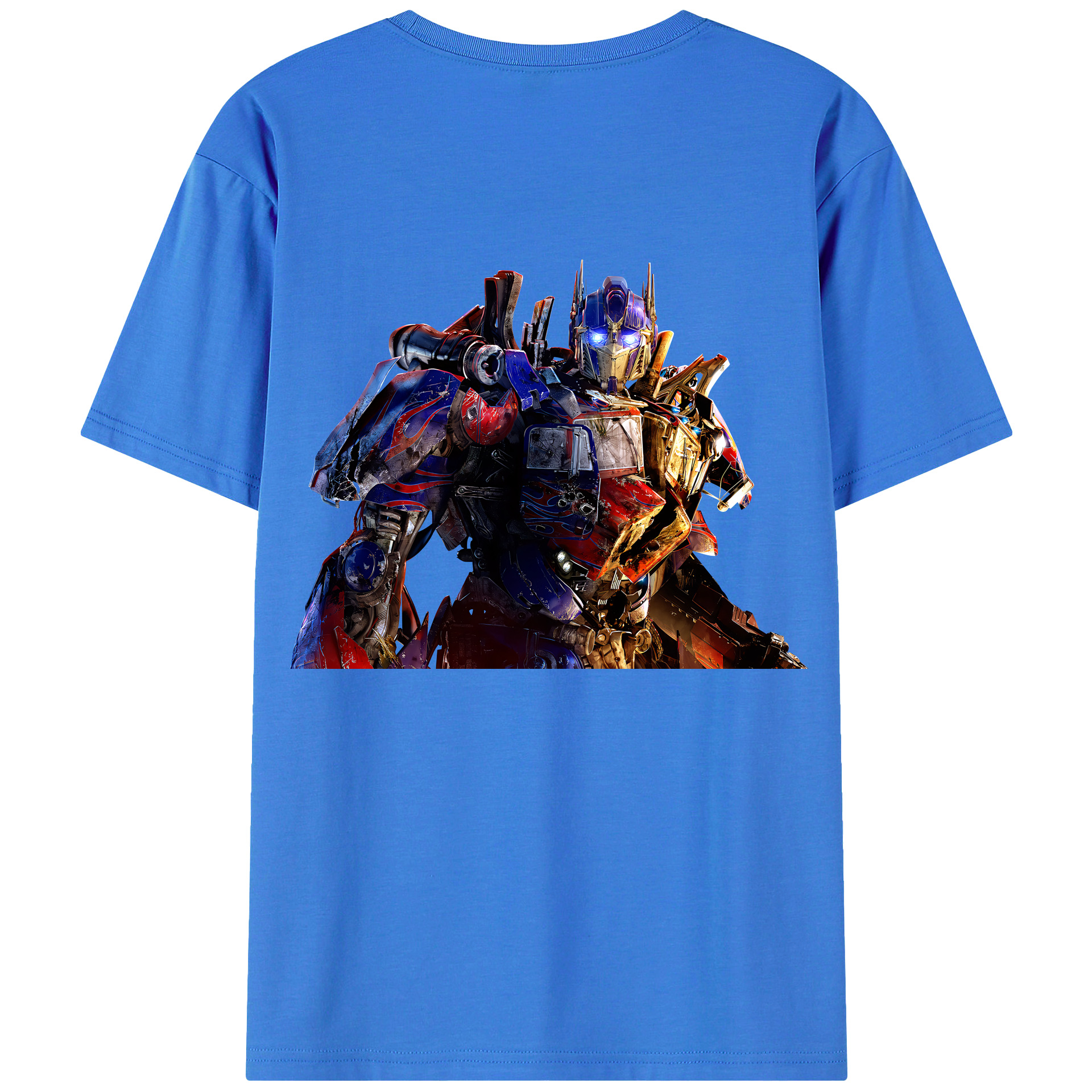 （画像用） Transformers トランスフォーマー 綿100％ メンズ半袖Tシャツ（バックプリント） 通気性
