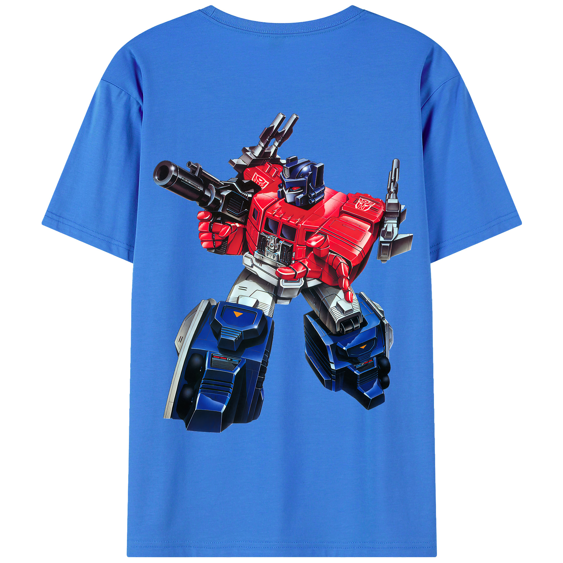 （画像用） Transformers トランスフォーマー 綿100％ メンズ半袖Tシャツ（バックプリント） 通気性
