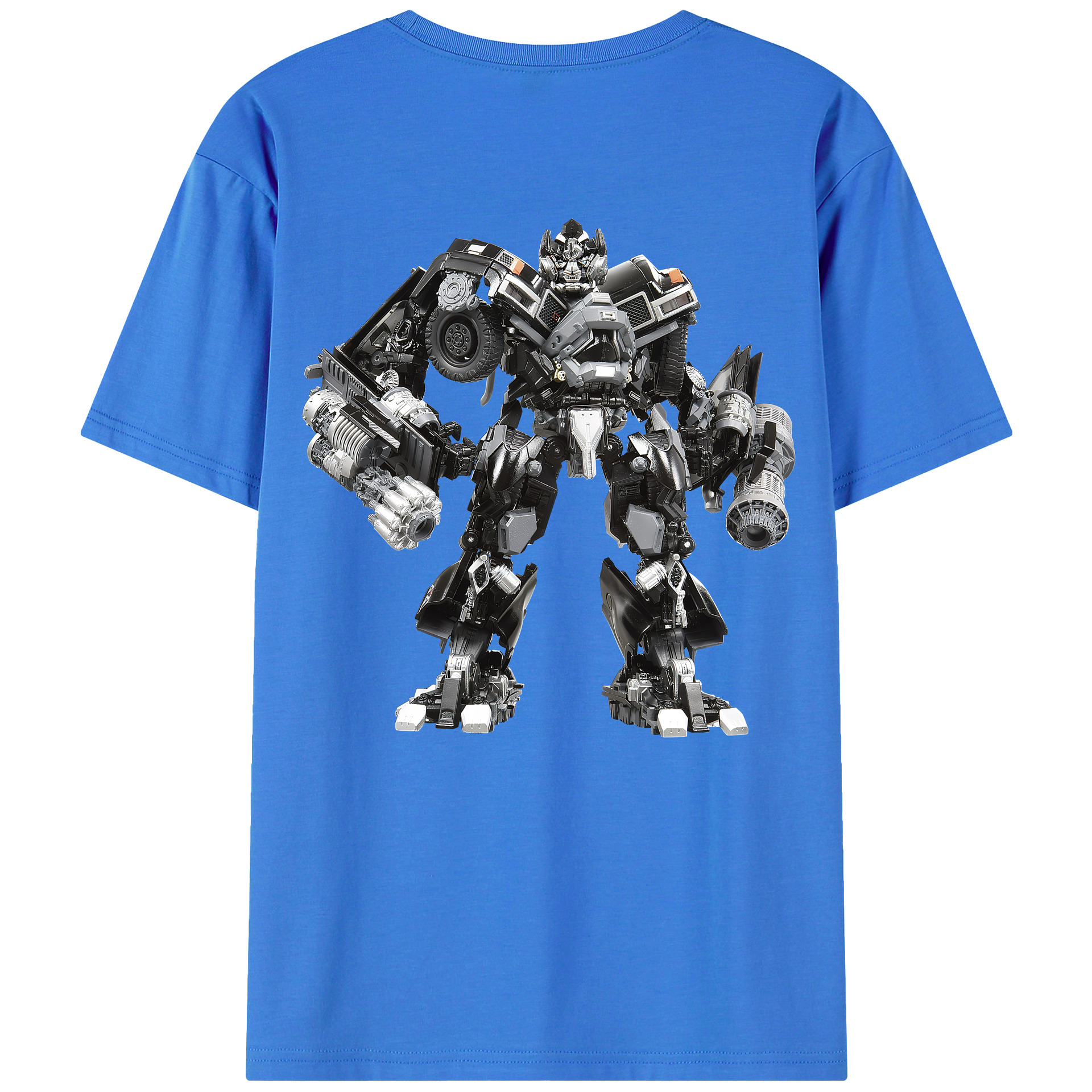 （画像用） Transformers トランスフォーマー 綿100％ メンズ半袖Tシャツ（バックプリント） 通気性