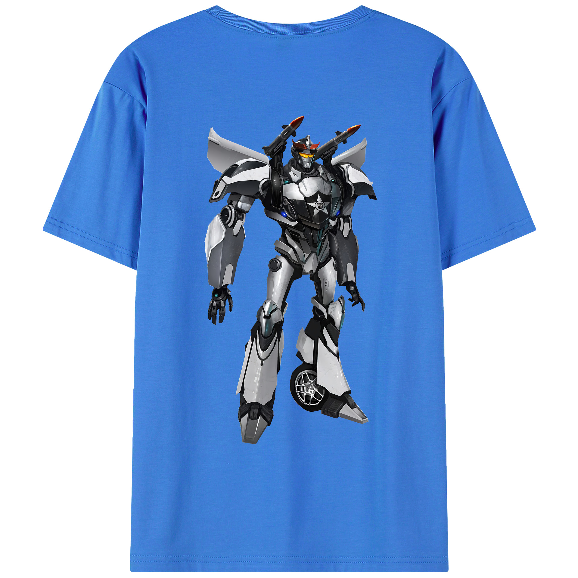 （画像用） Transformers トランスフォーマー 綿100％ メンズ半袖Tシャツ（バックプリント） 通気性