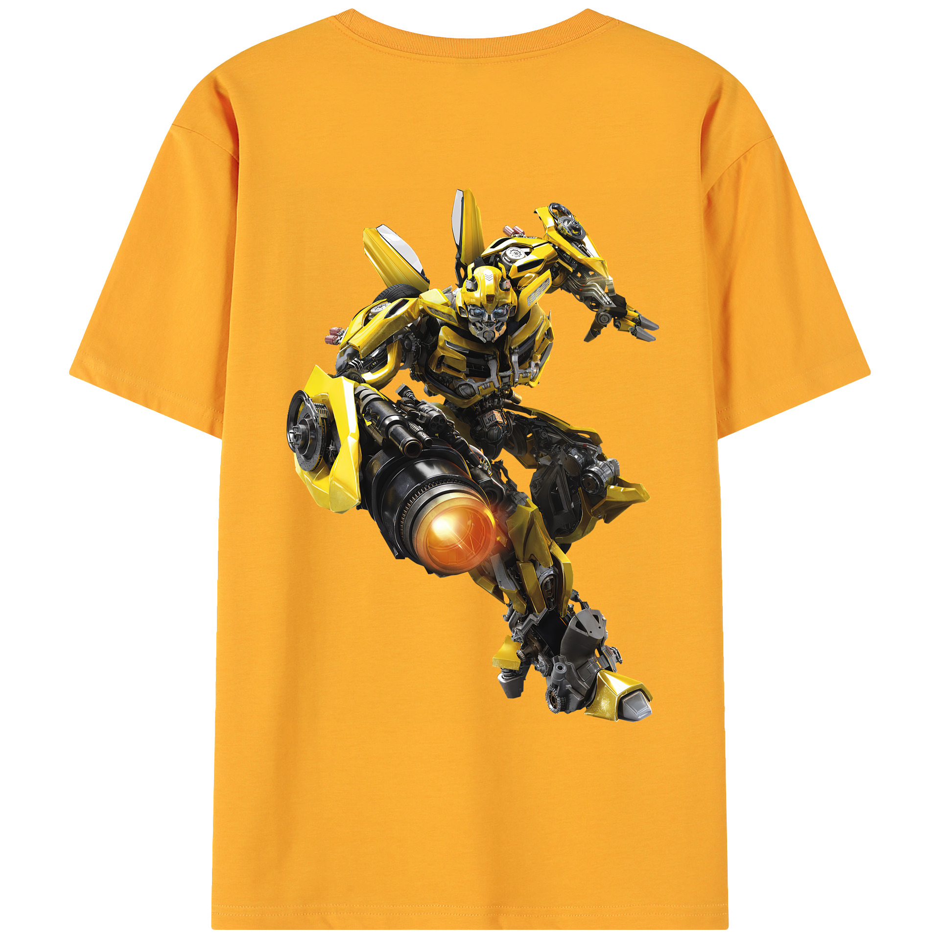 （画像用） Transformers トランスフォーマー 綿100％ メンズ半袖Tシャツ（バックプリント） 通気性
