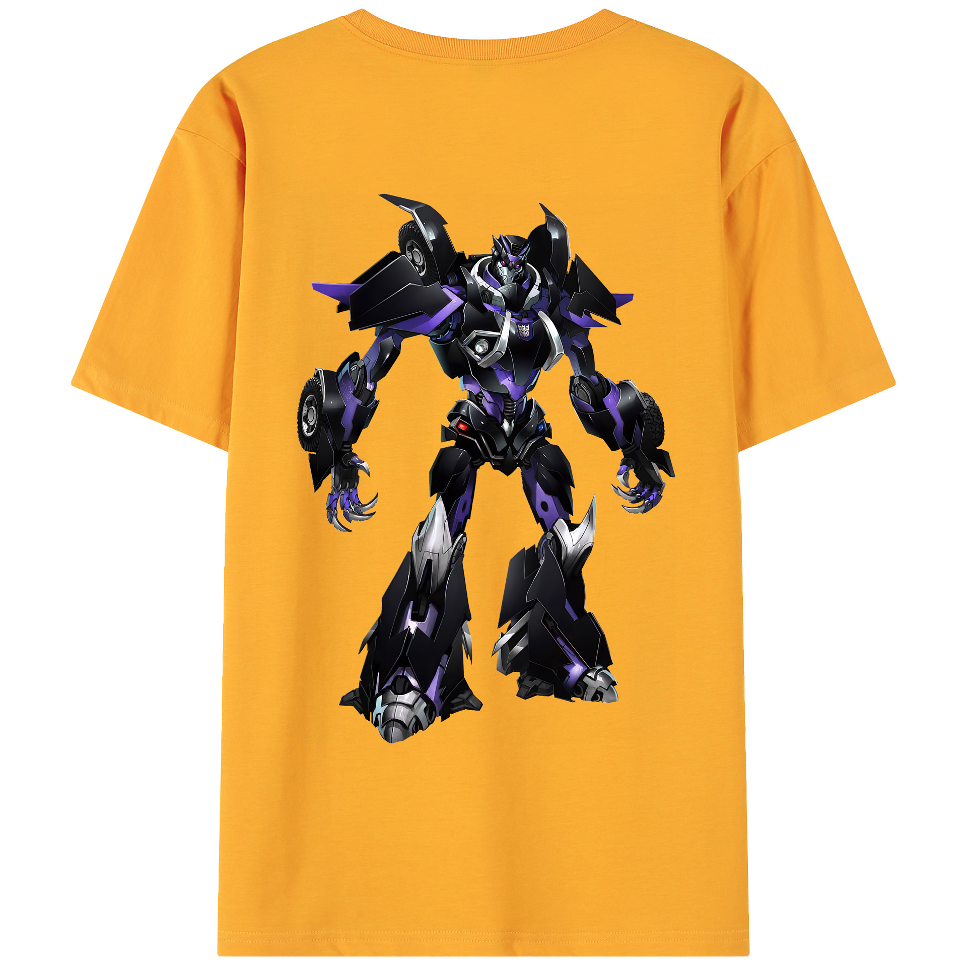 （画像用） Transformers トランスフォーマー 綿100％ メンズ半袖Tシャツ（バックプリント） 通気性