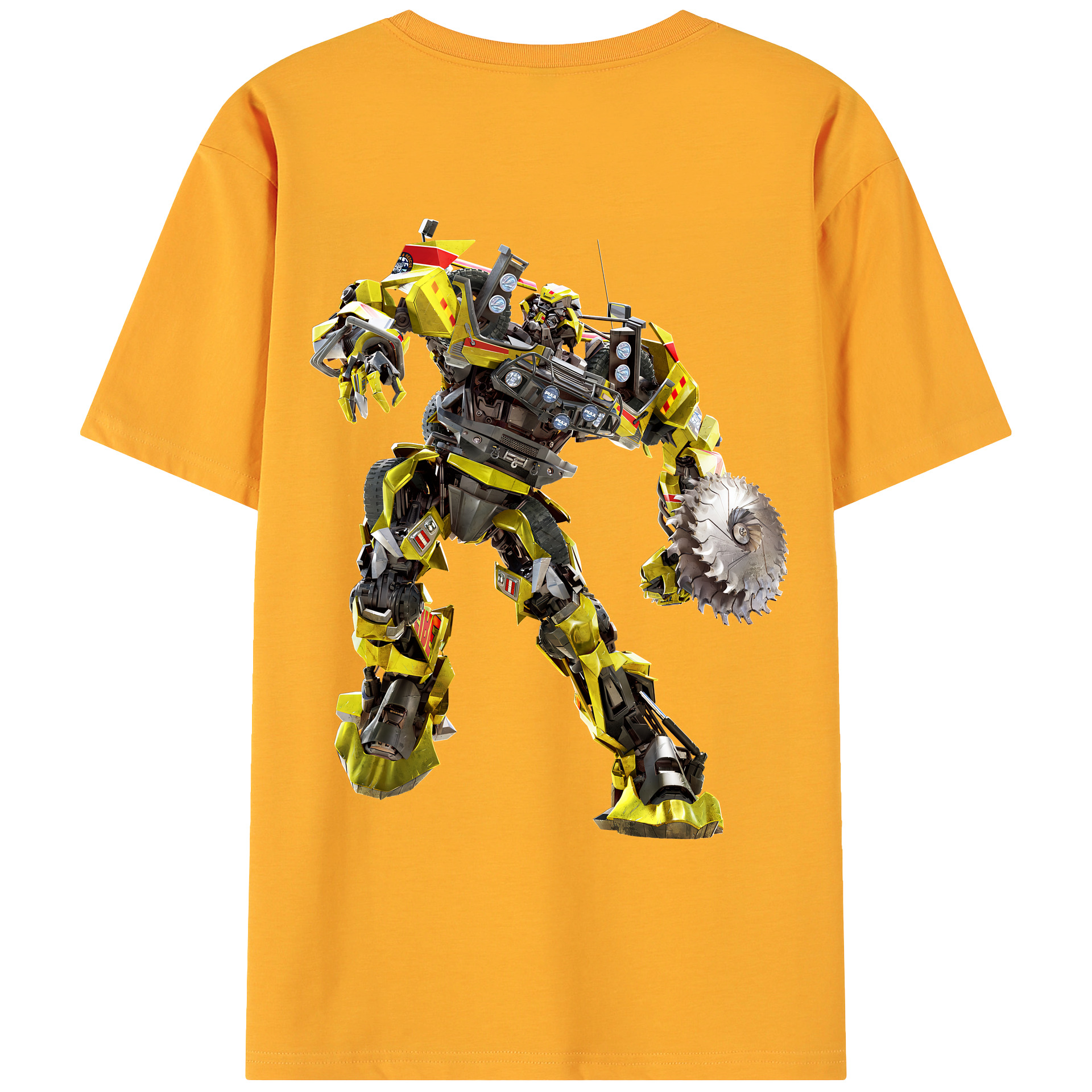 （画像用） Transformers トランスフォーマー 綿100％ メンズ半袖Tシャツ（バックプリント） 通気性