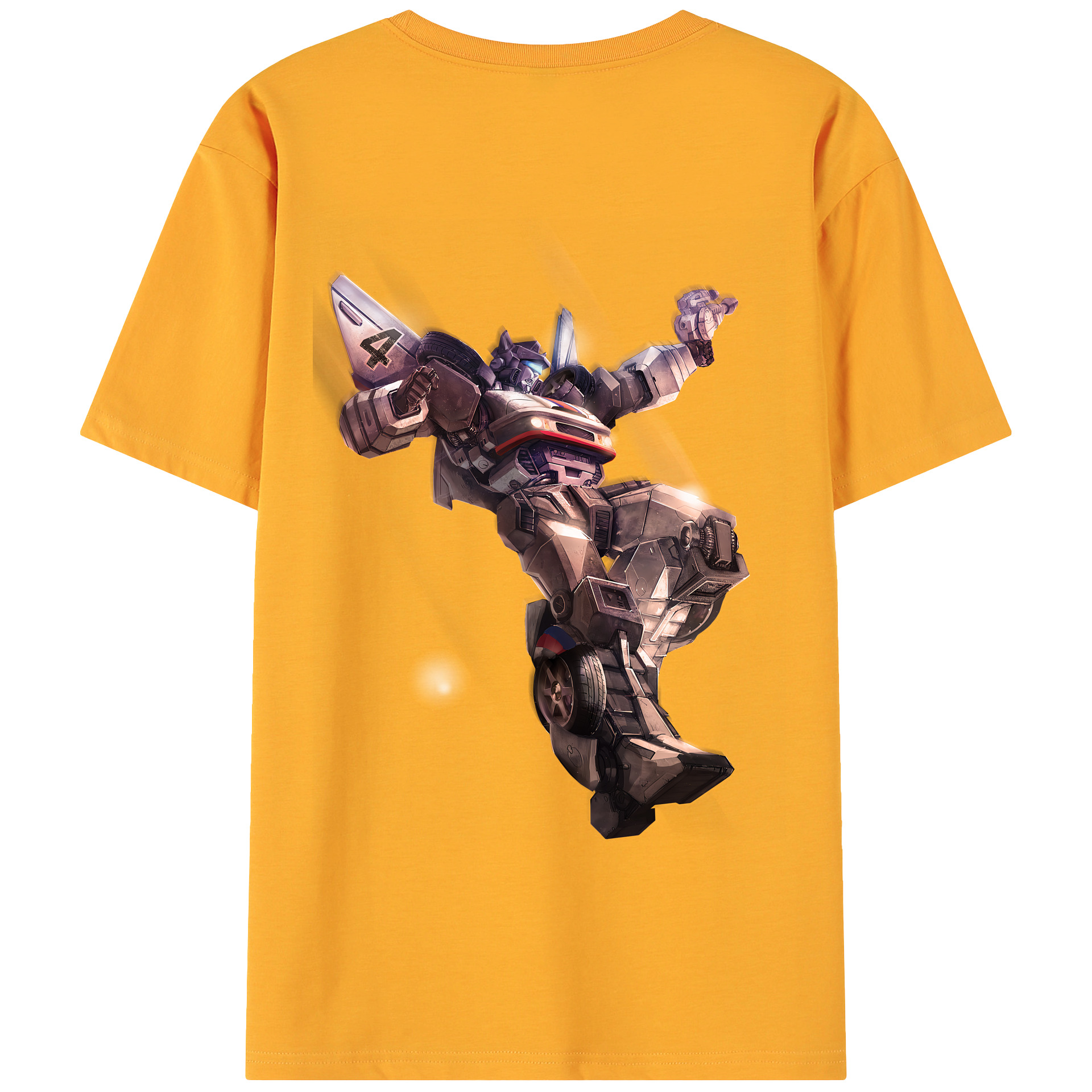 （画像用） Transformers トランスフォーマー 綿100％ メンズ半袖Tシャツ（バックプリント） 通気性