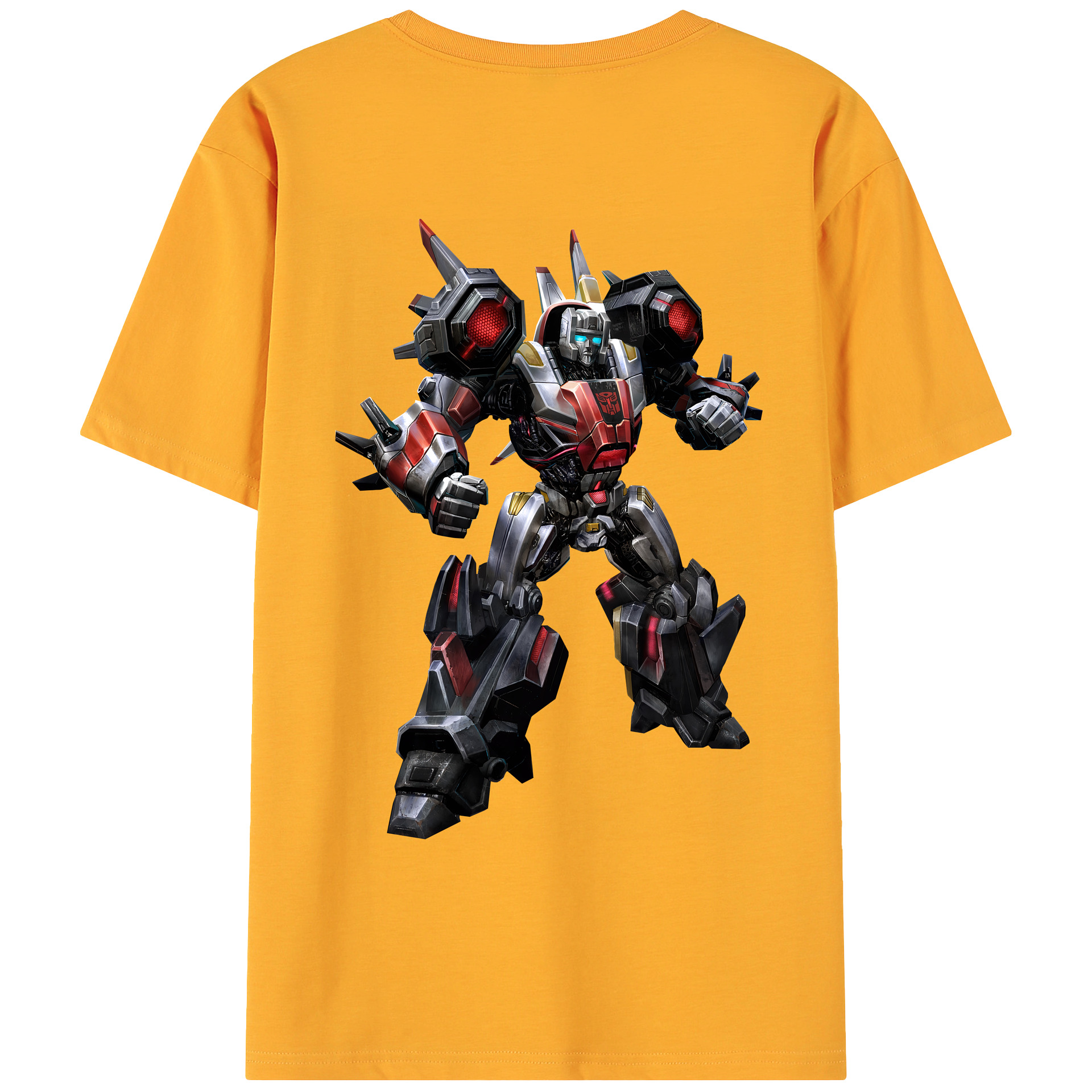 （画像用） Transformers トランスフォーマー 綿100％ メンズ半袖Tシャツ（バックプリント） 通気性