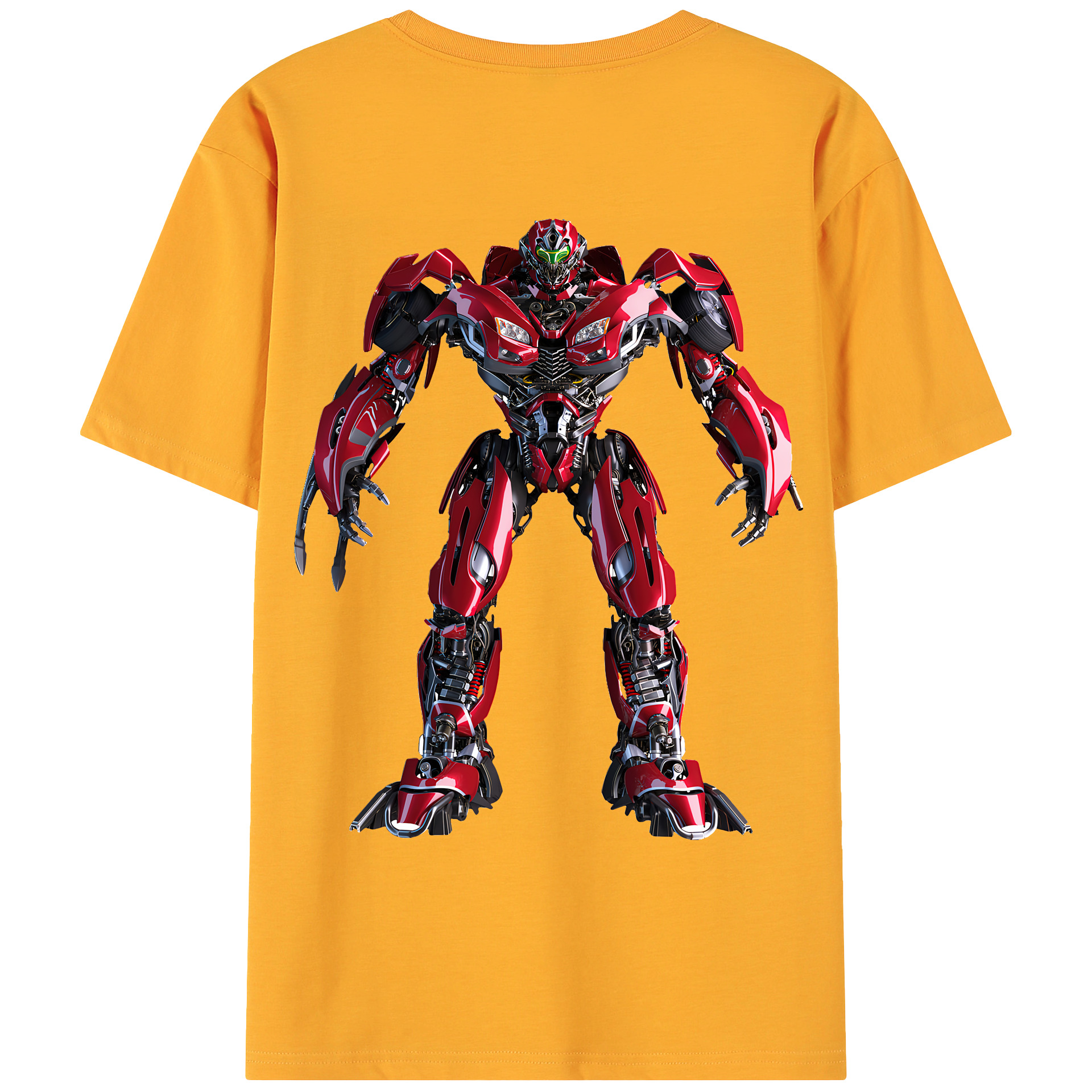 （画像用） Transformers トランスフォーマー 綿100％ メンズ半袖Tシャツ（バックプリント） 通気性