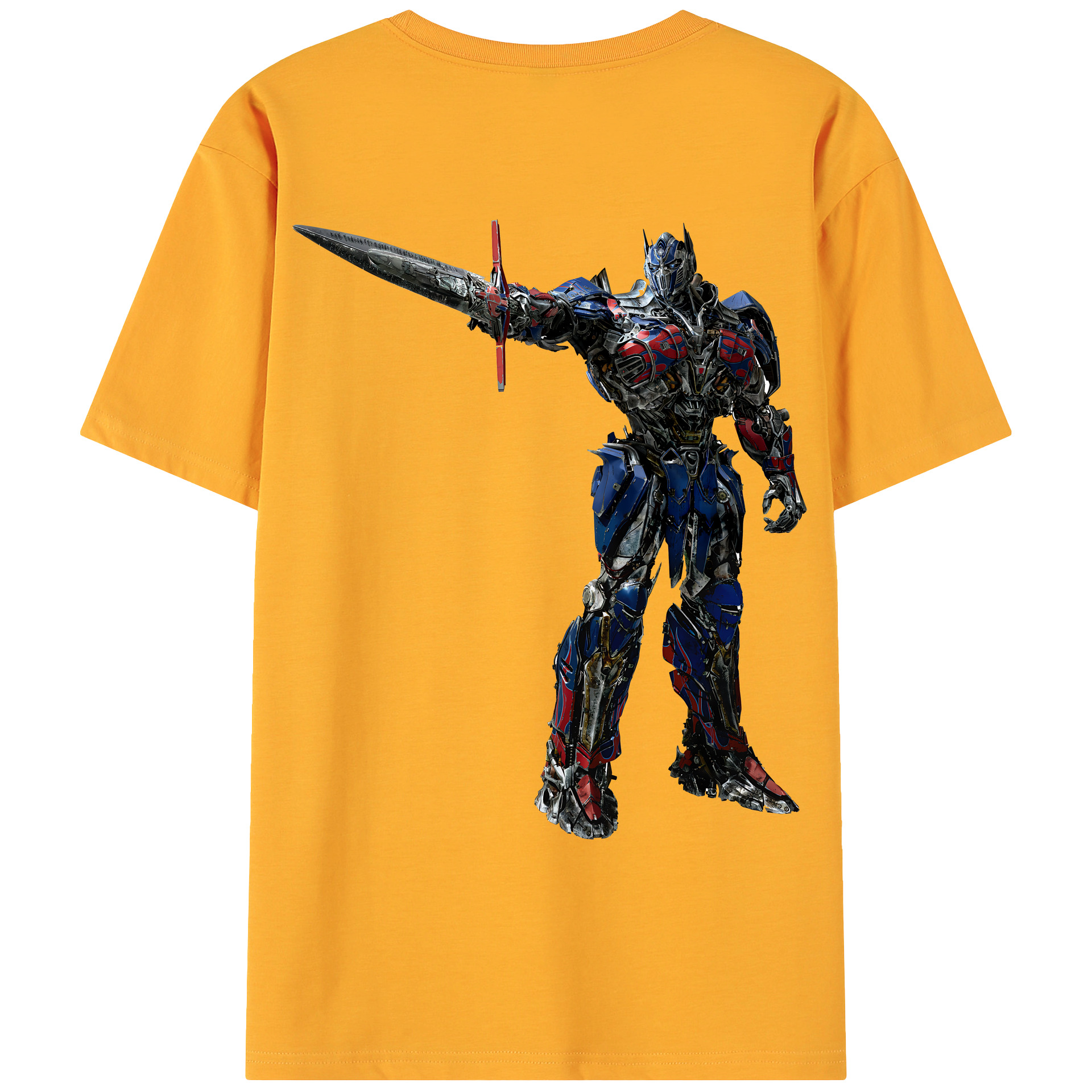 （画像用） Transformers トランスフォーマー 綿100％ メンズ半袖Tシャツ（バックプリント） 通気性