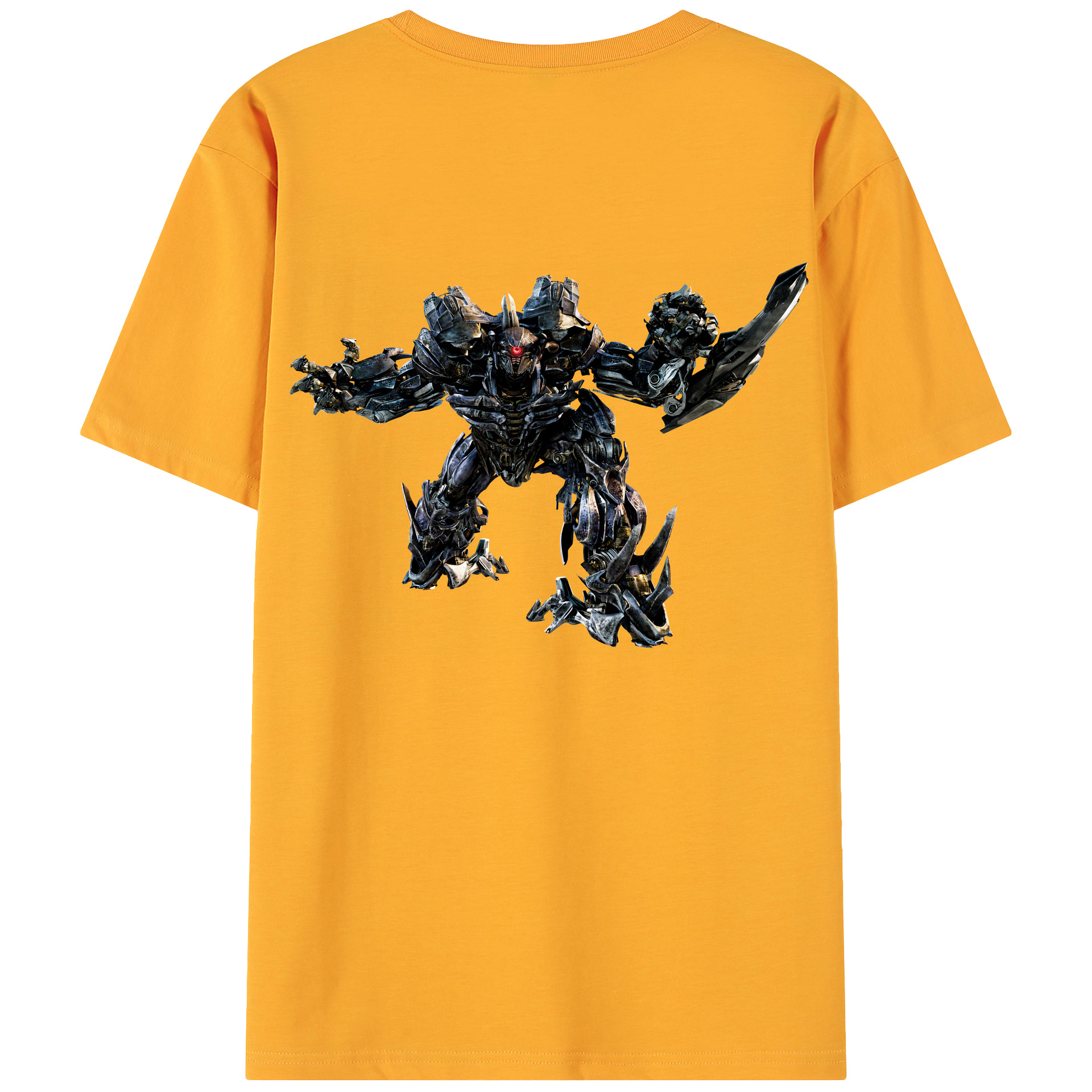 （画像用） Transformers トランスフォーマー 綿100％ メンズ半袖Tシャツ（バックプリント） 通気性