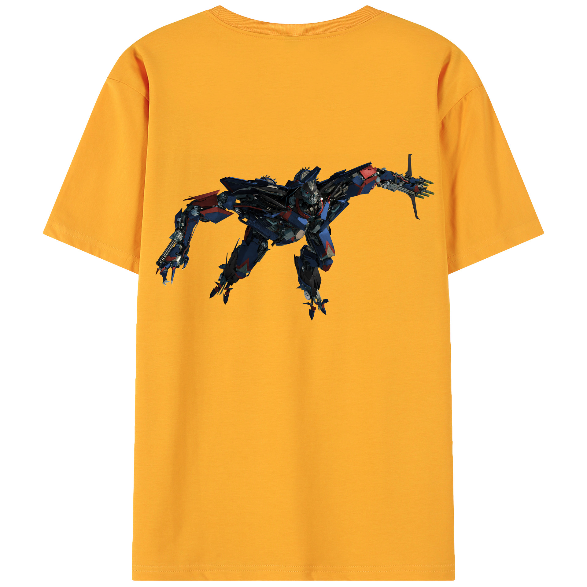 （画像用） Transformers トランスフォーマー 綿100％ メンズ半袖Tシャツ（バックプリント） 通気性