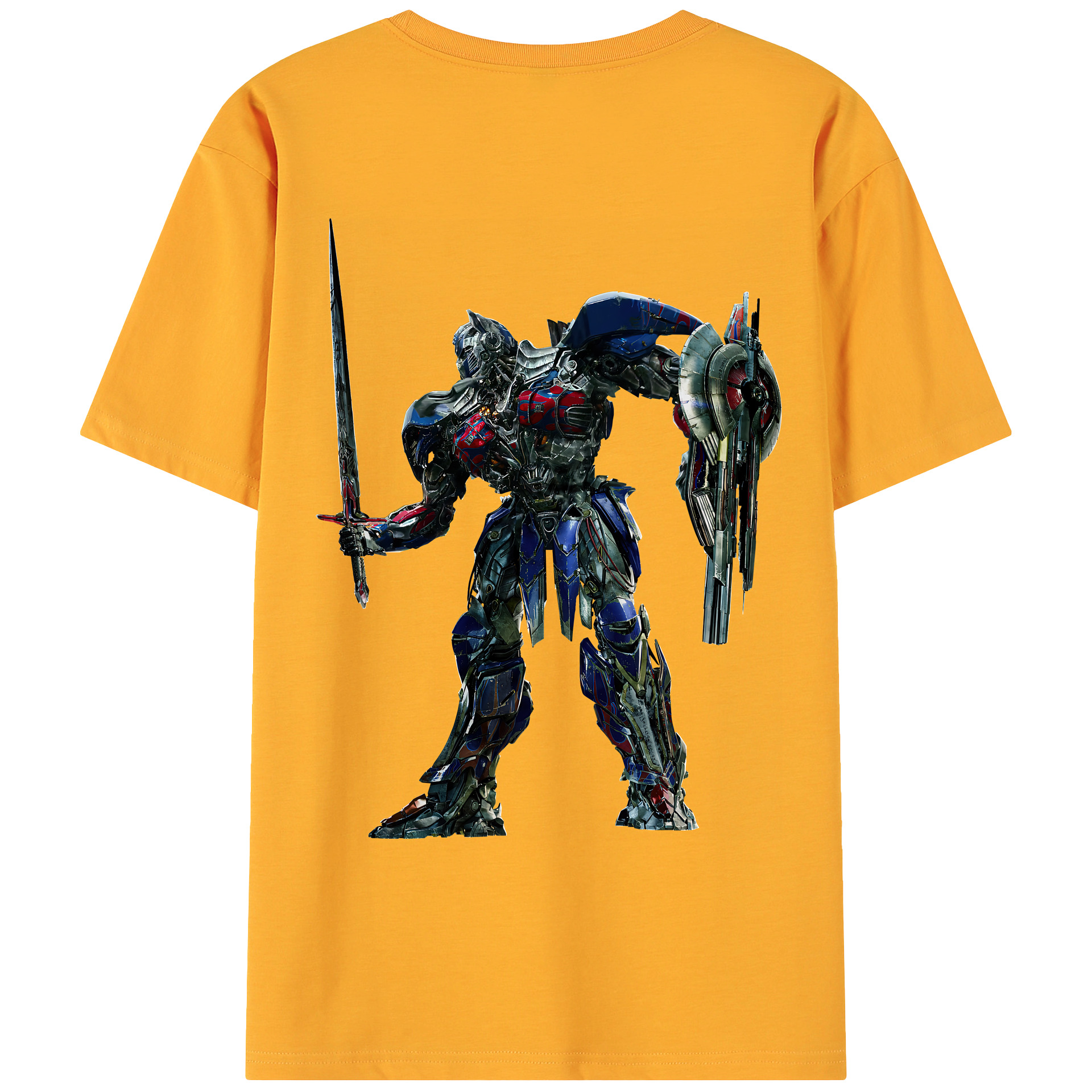 （画像用） Transformers トランスフォーマー 綿100％ メンズ半袖Tシャツ（バックプリント） 通気性