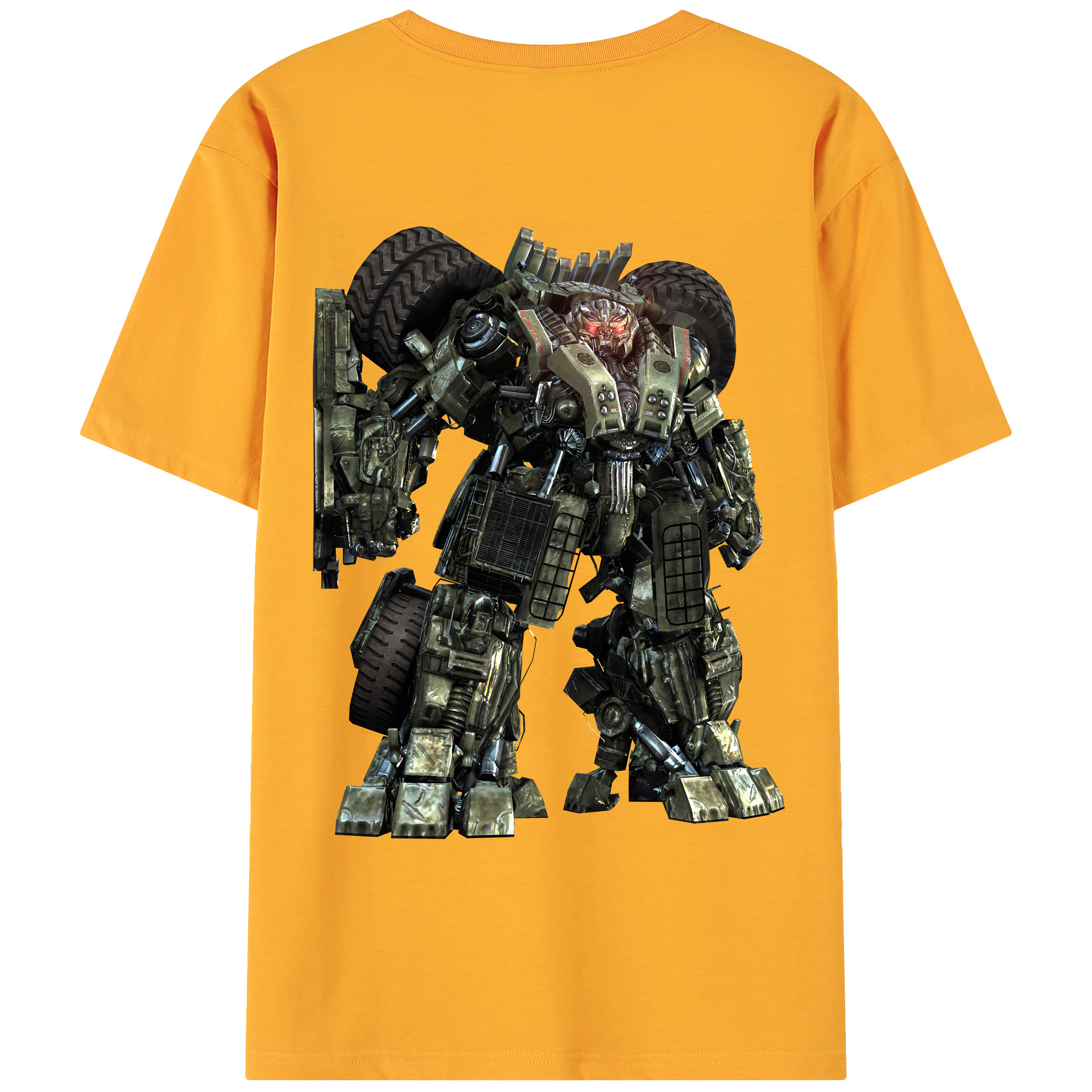 （画像用） Transformers トランスフォーマー 綿100％ メンズ半袖Tシャツ（バックプリント） 通気性
