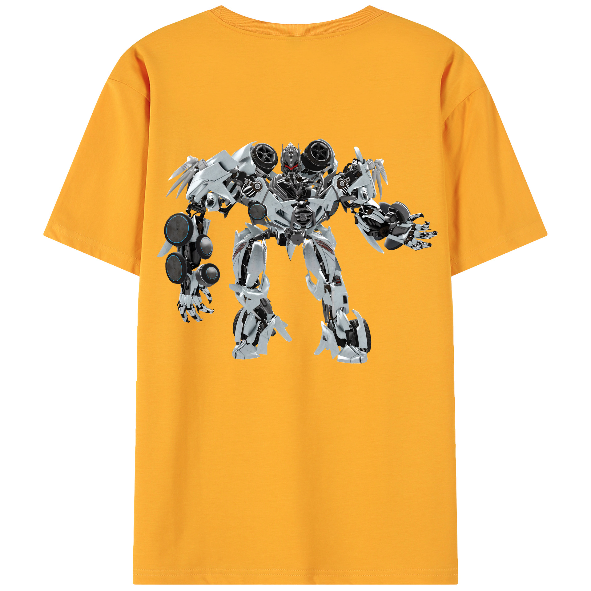 （画像用） Transformers トランスフォーマー 綿100％ メンズ半袖Tシャツ（バックプリント） 通気性