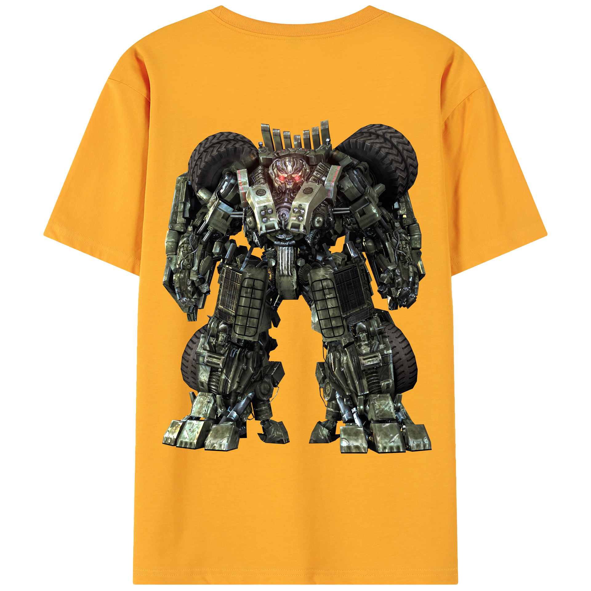 （画像用） Transformers トランスフォーマー 綿100％ メンズ半袖Tシャツ（バックプリント） 通気性
